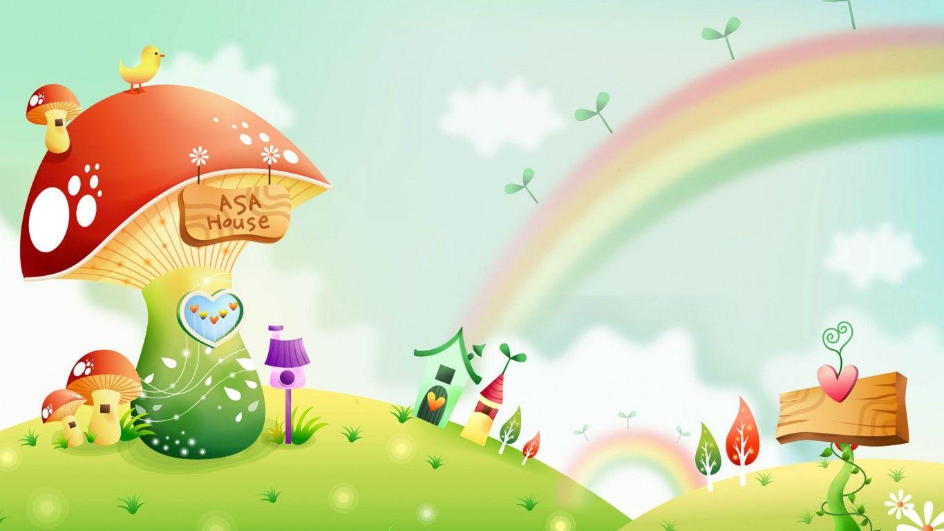 1366x768 dibujos infantiles de paisajes