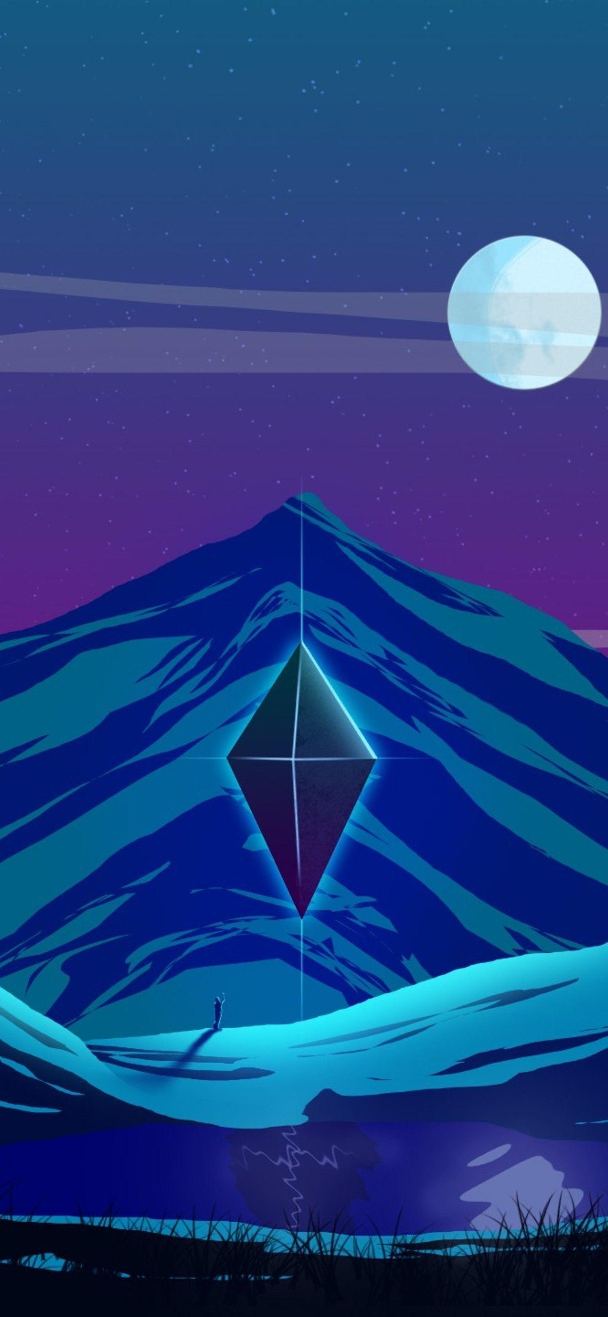 1242x2688 Cartoon landscape iPhone wallpaper