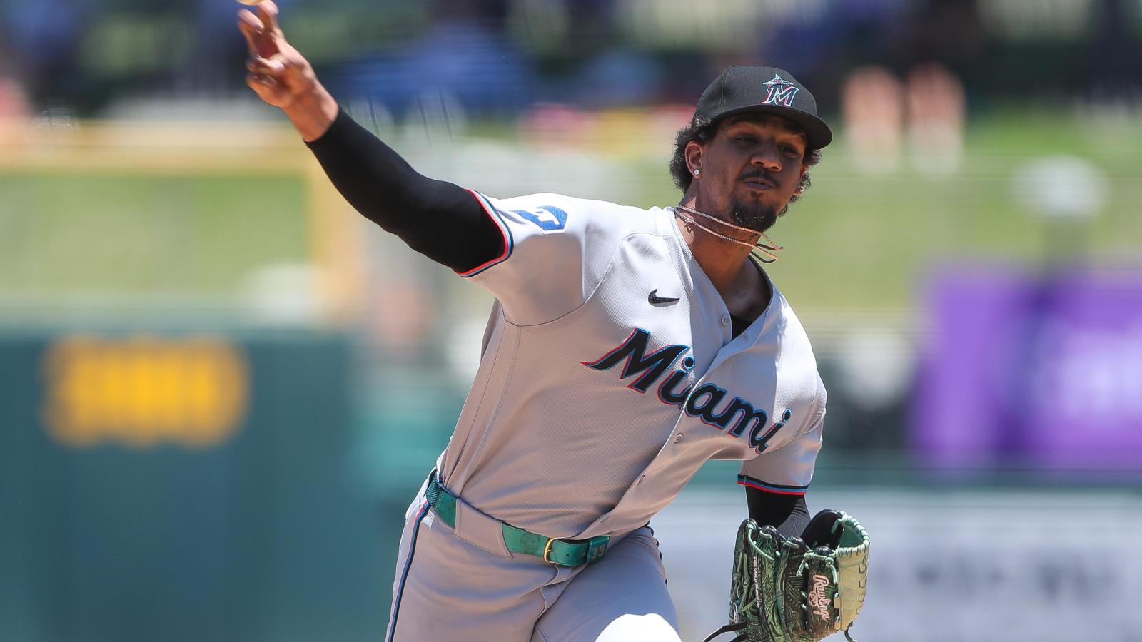 1600x900 Eury Pérez Perfect For 7 Innings, Then Marlins Hang On For 9 8 Win Over A's