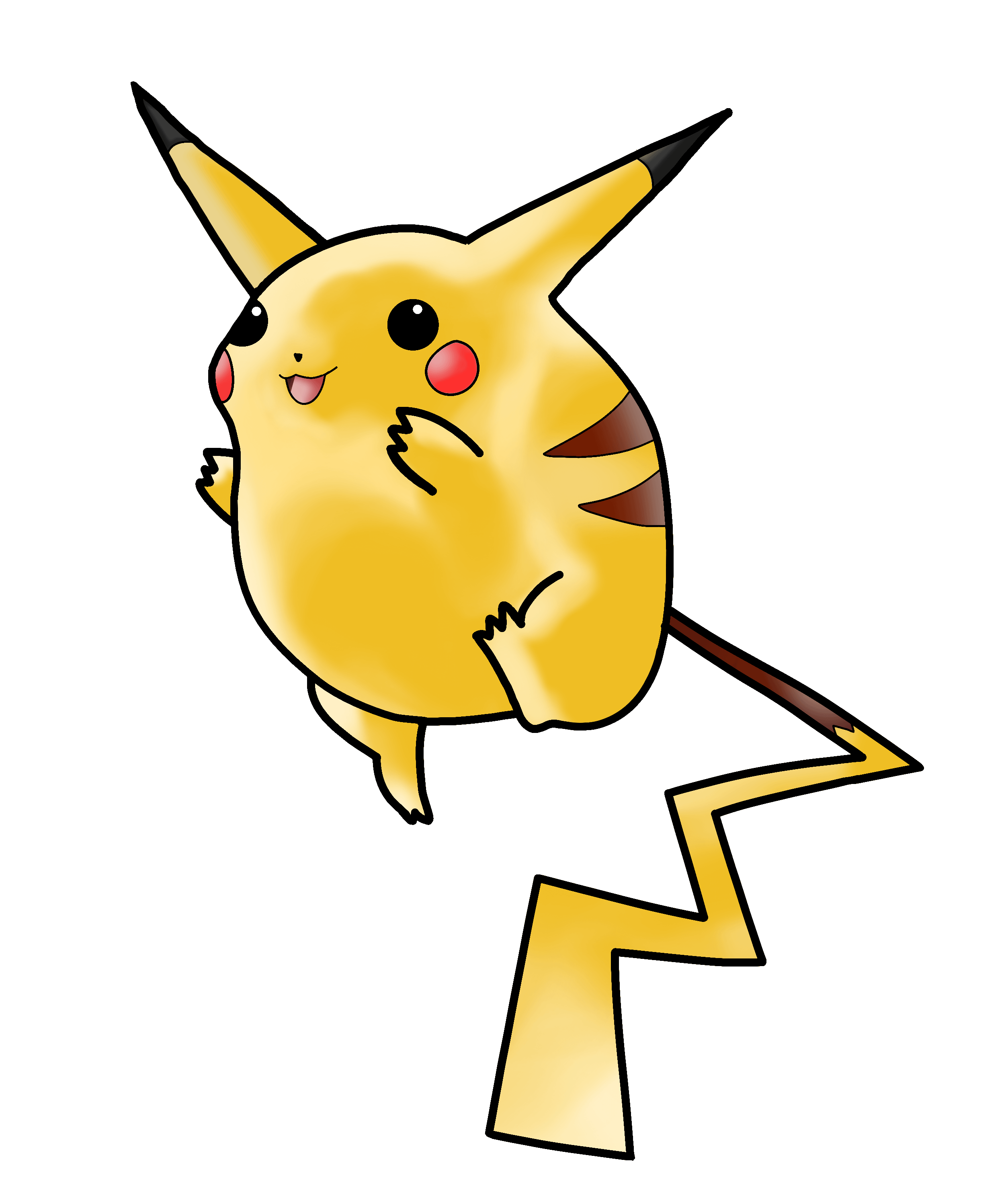 2508x2940 I drew fat pikachu as my first drawing using a graphics tablet