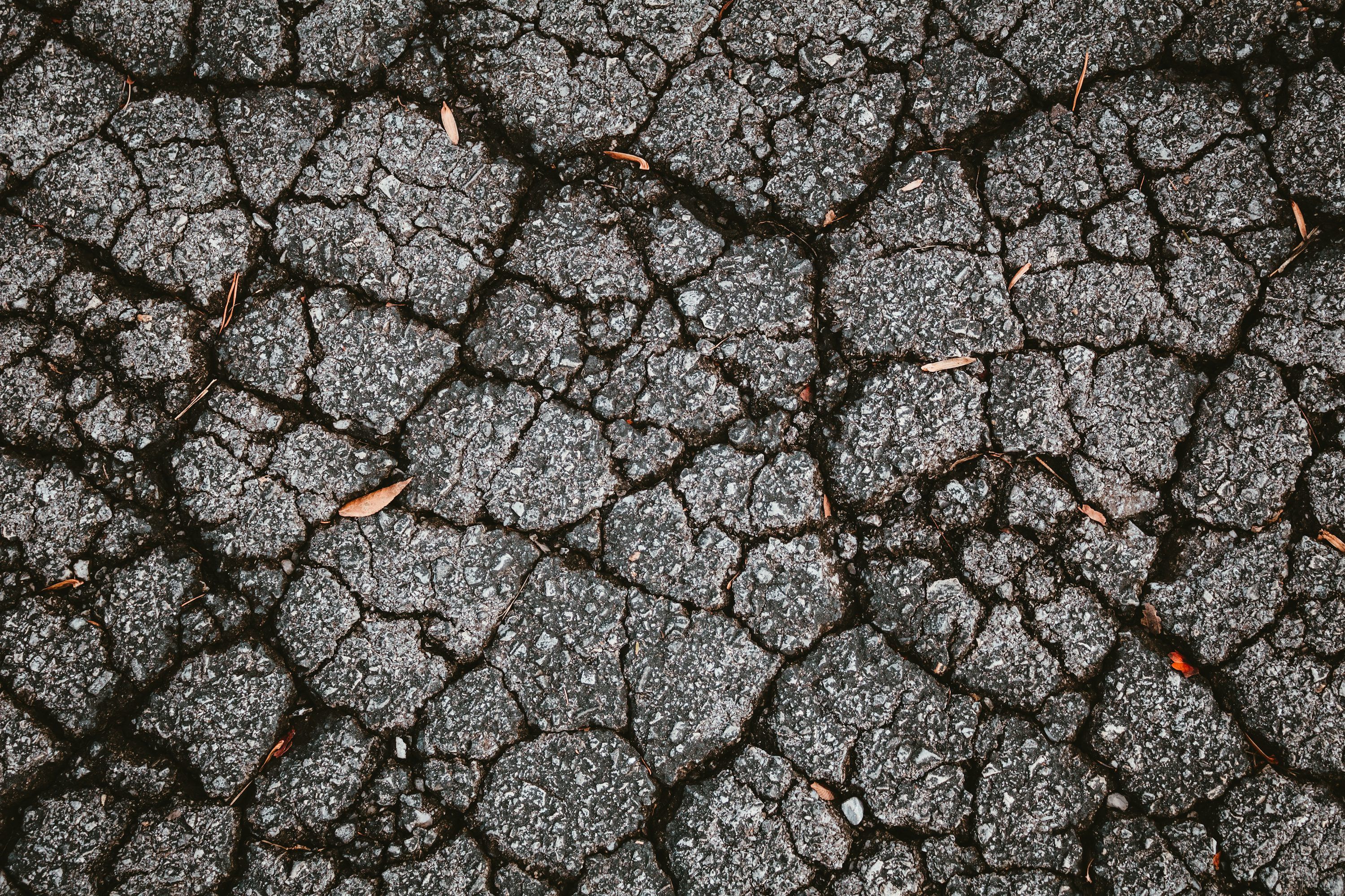 3000x2000 A close up of a cracked asphalt surface