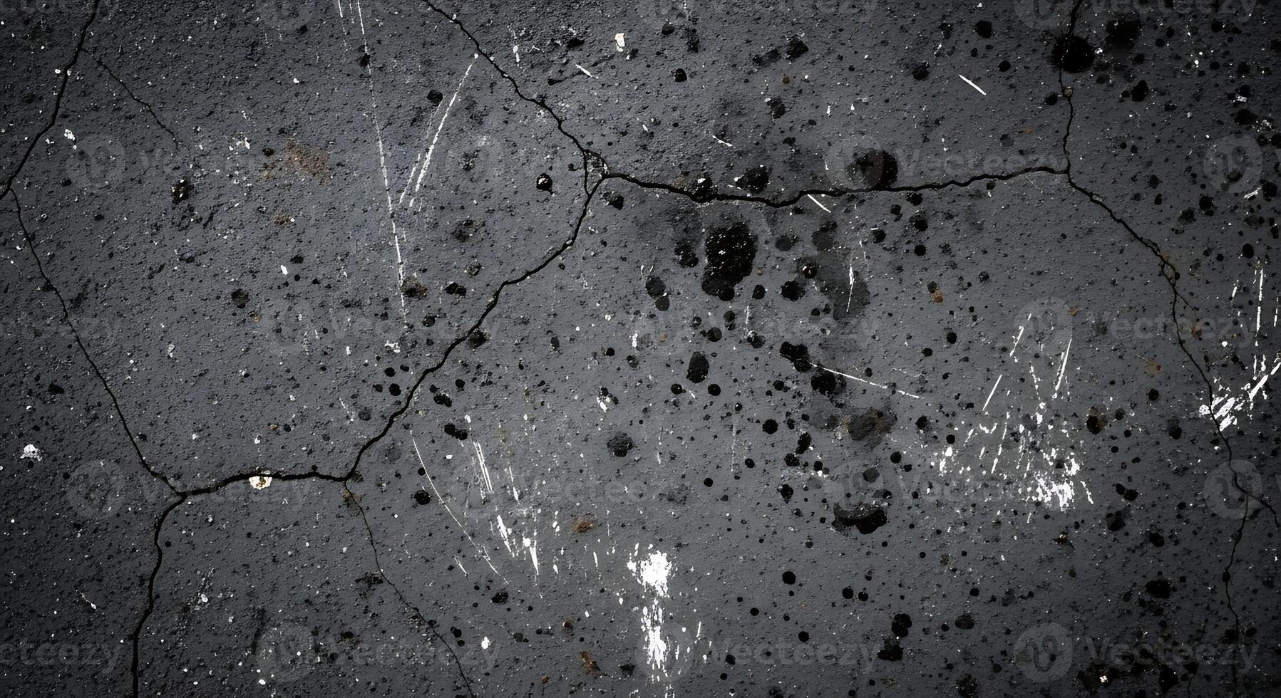 1797x980 Cracked Asphalt Texture with Splatters and Scratches Grungy Background