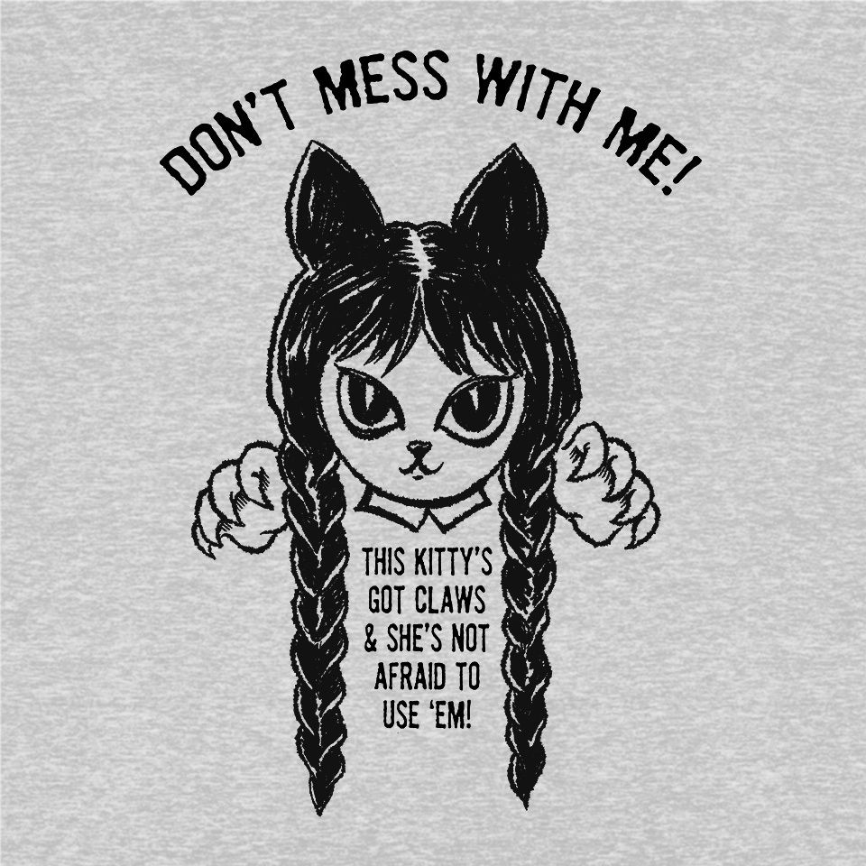 960x960 Wednesday’s Don’t Mess With Me Standard Tee Grey