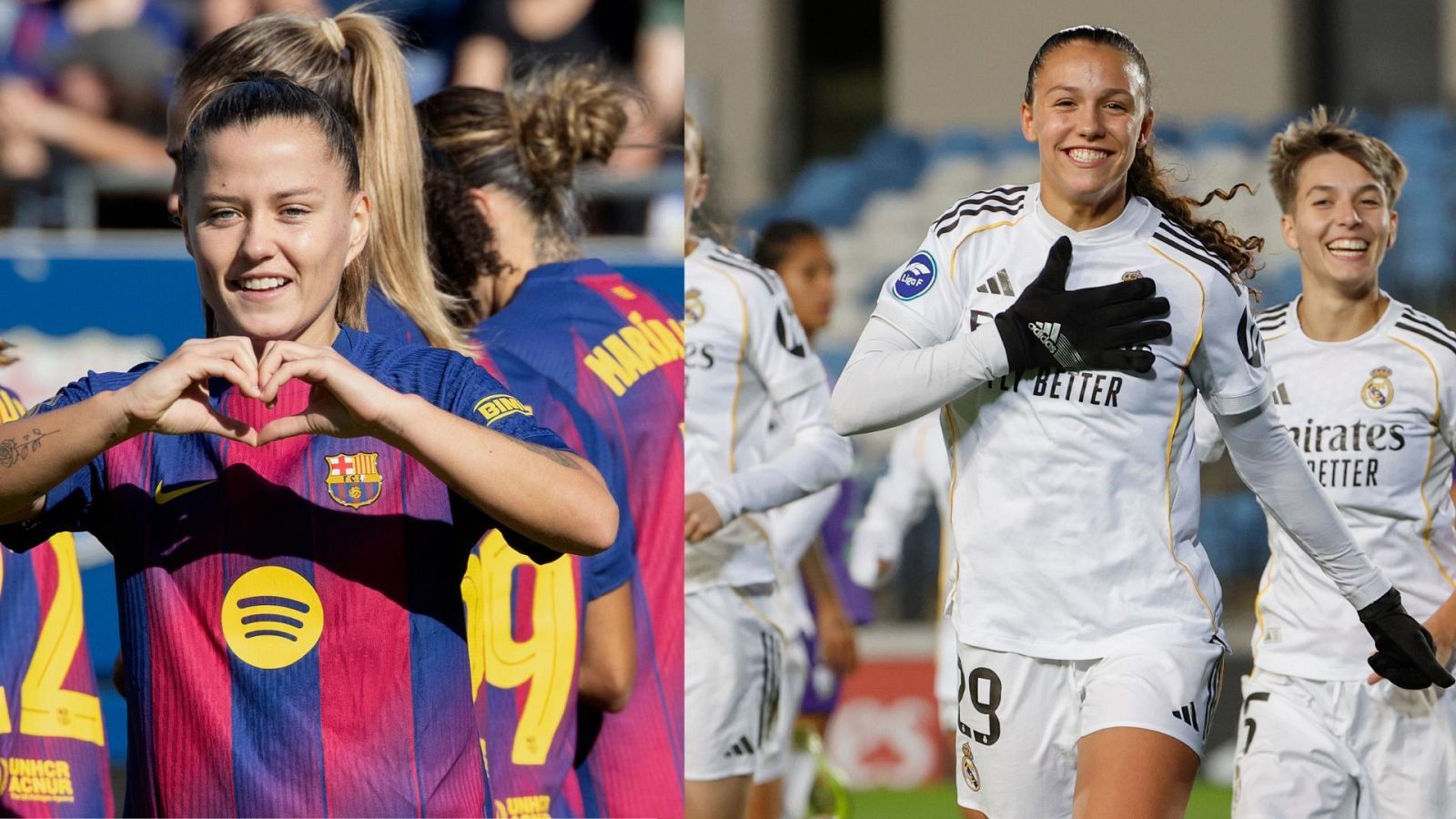 1600x900 Barça y Real Madrid golean en la décima jornada de la Liga F