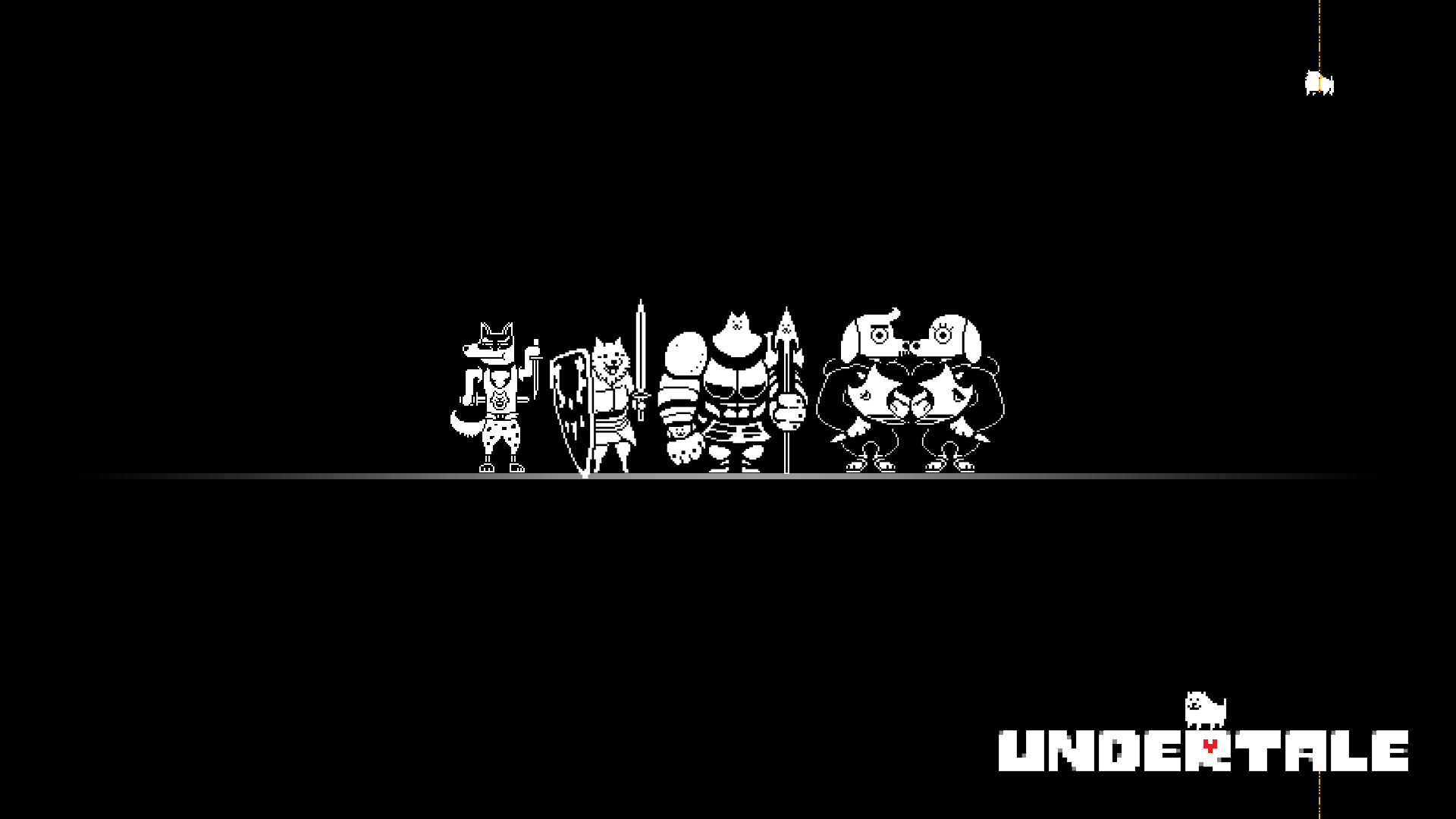 1920x1080 HD Wallpaper of Undertale's Annoying Dog and Canine Characters