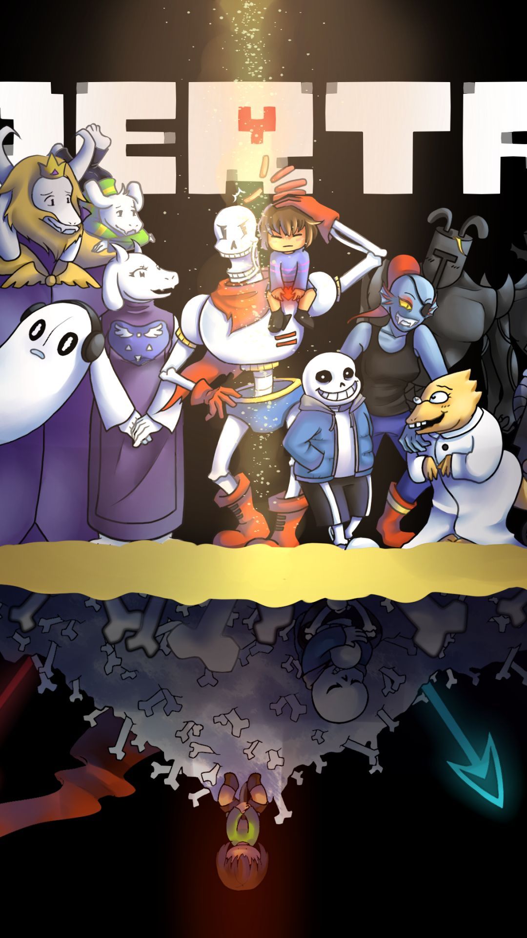 1080x1920 Phone wallpaper: Annoying Dog (Undertale), Flowey (Undertale), Video Game, Undertale, Sans (Undertale), Papyrus (Undertale), Frisk (Undertale), Toriel (Undertale), Asriel (Undertale), Asgore (Undertale), Mettaton (Undertale), Muffet (Undertale), Undyne