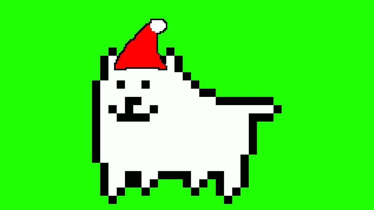 1280x720 UNDERTALE CHRISTMAS ANNOYING DOG GREEN SCREEN