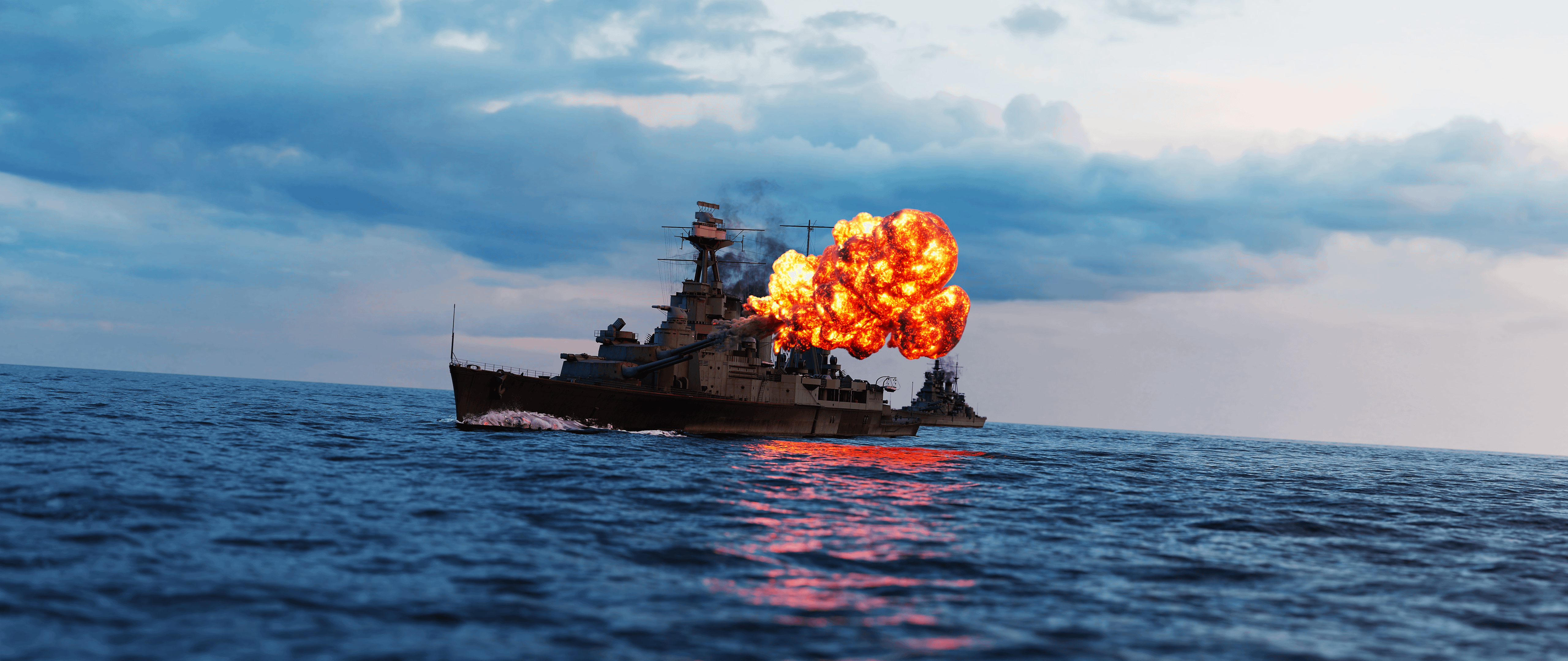 5120x2160 HMS Hood Wallpaper