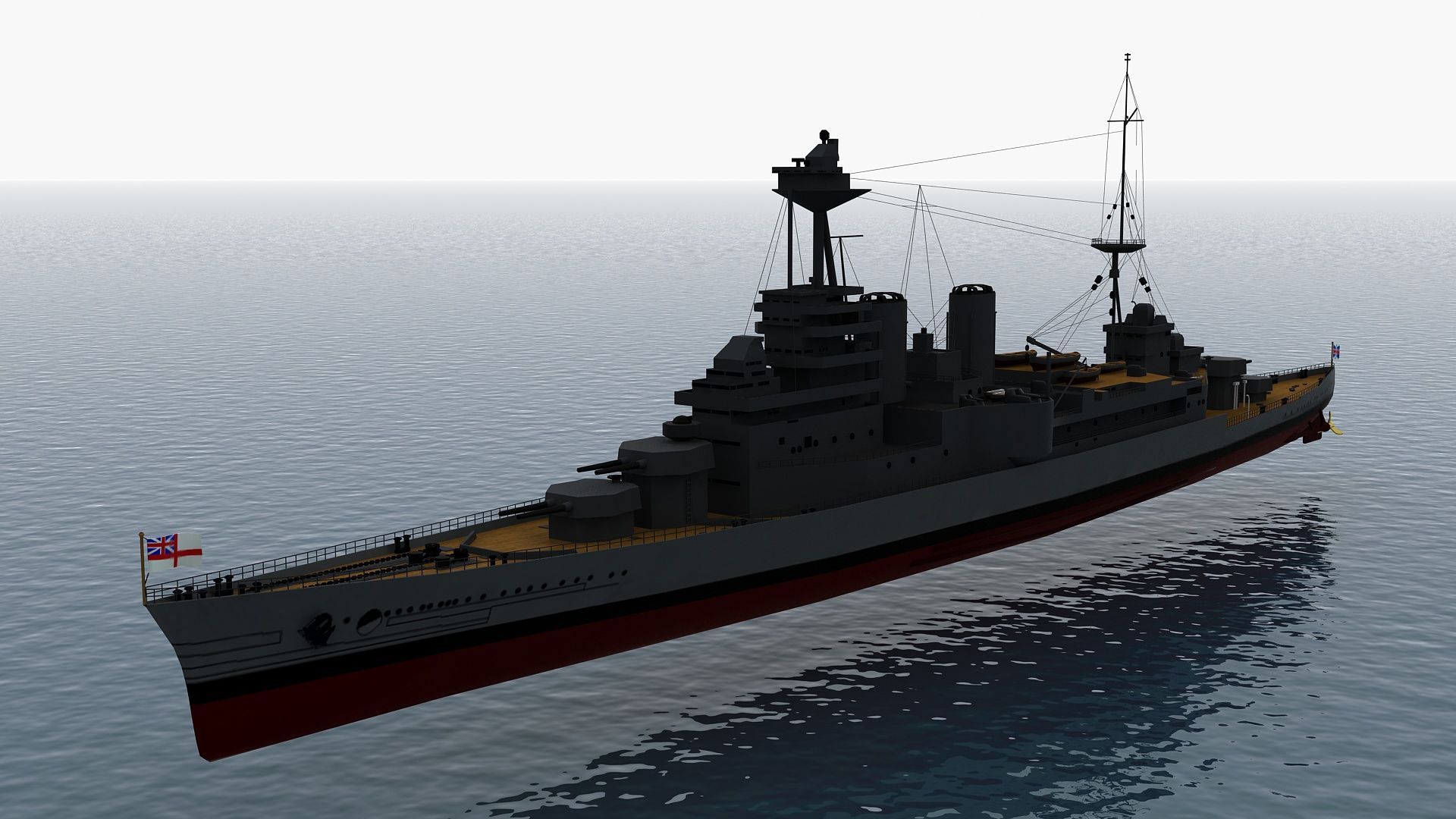 1920x1080 HMS Hood Warship 3D Model $19 - .max