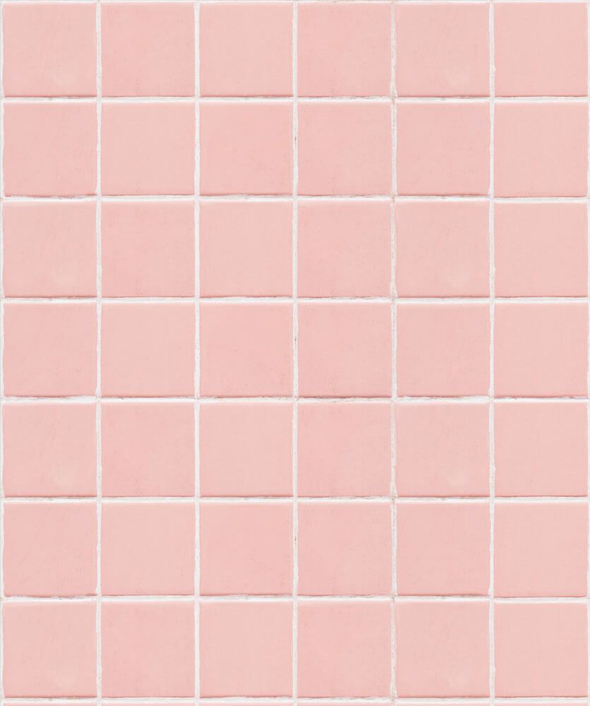 835x1000 Is this pink bathroom tile or. a stylish (wallpaper) pretender?