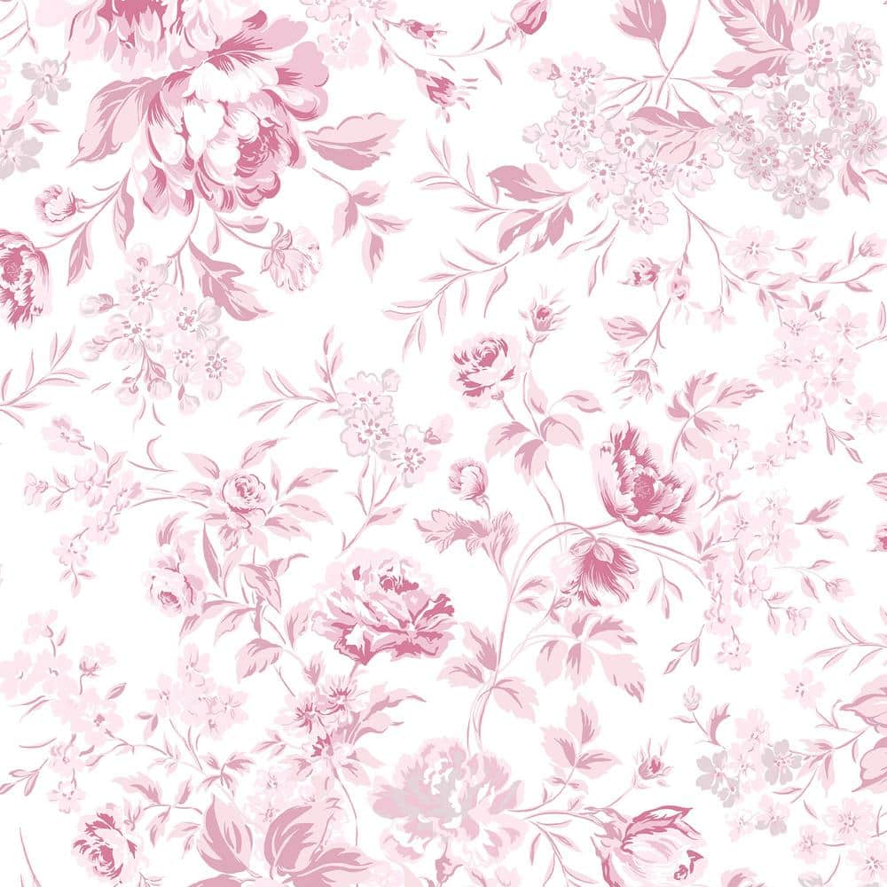 1000x1000 Shabby Chic Romantic Rose Pink Wallpaper 125110 Home Depot