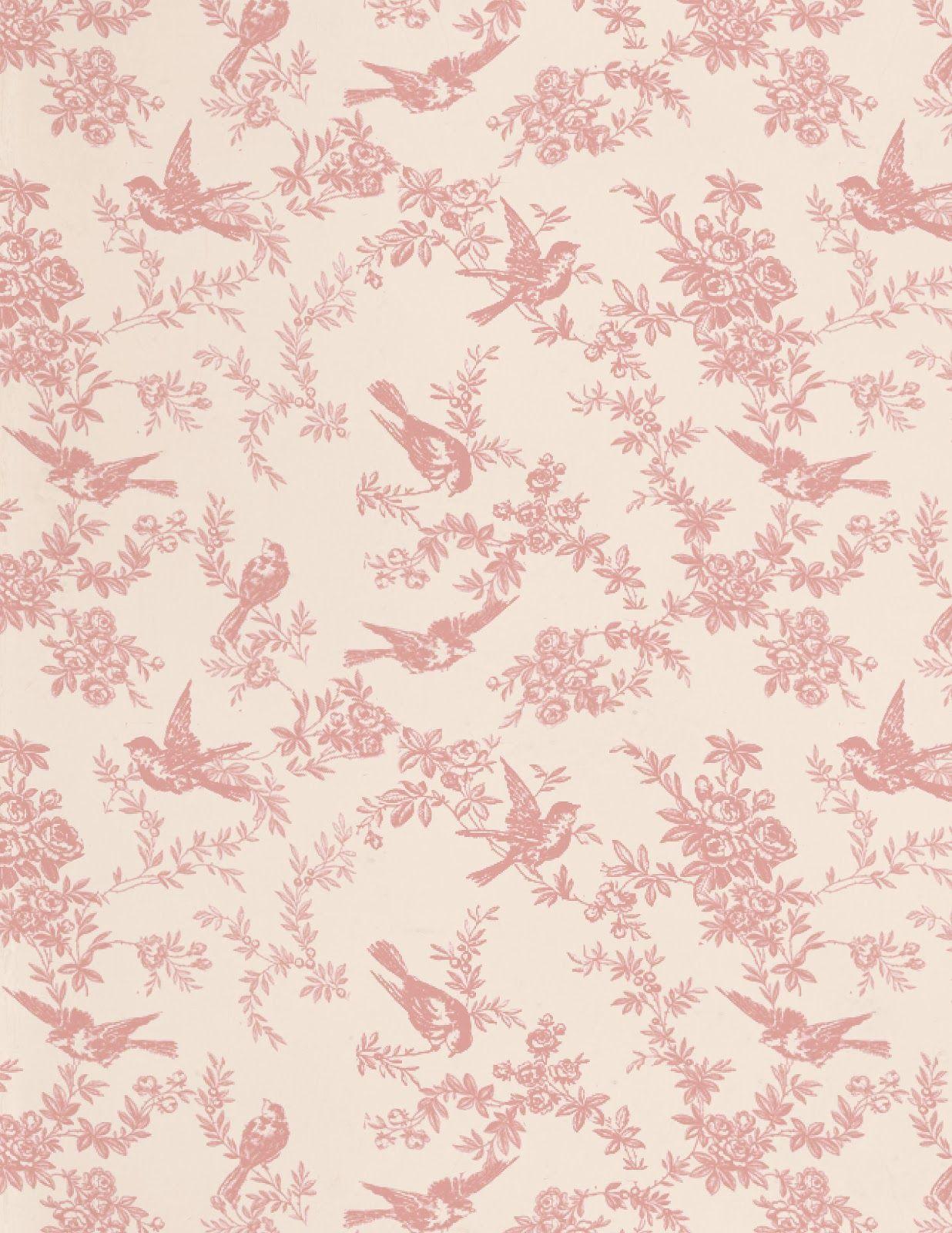 1236x1600 Wallpaper Pattern Vintage Pink