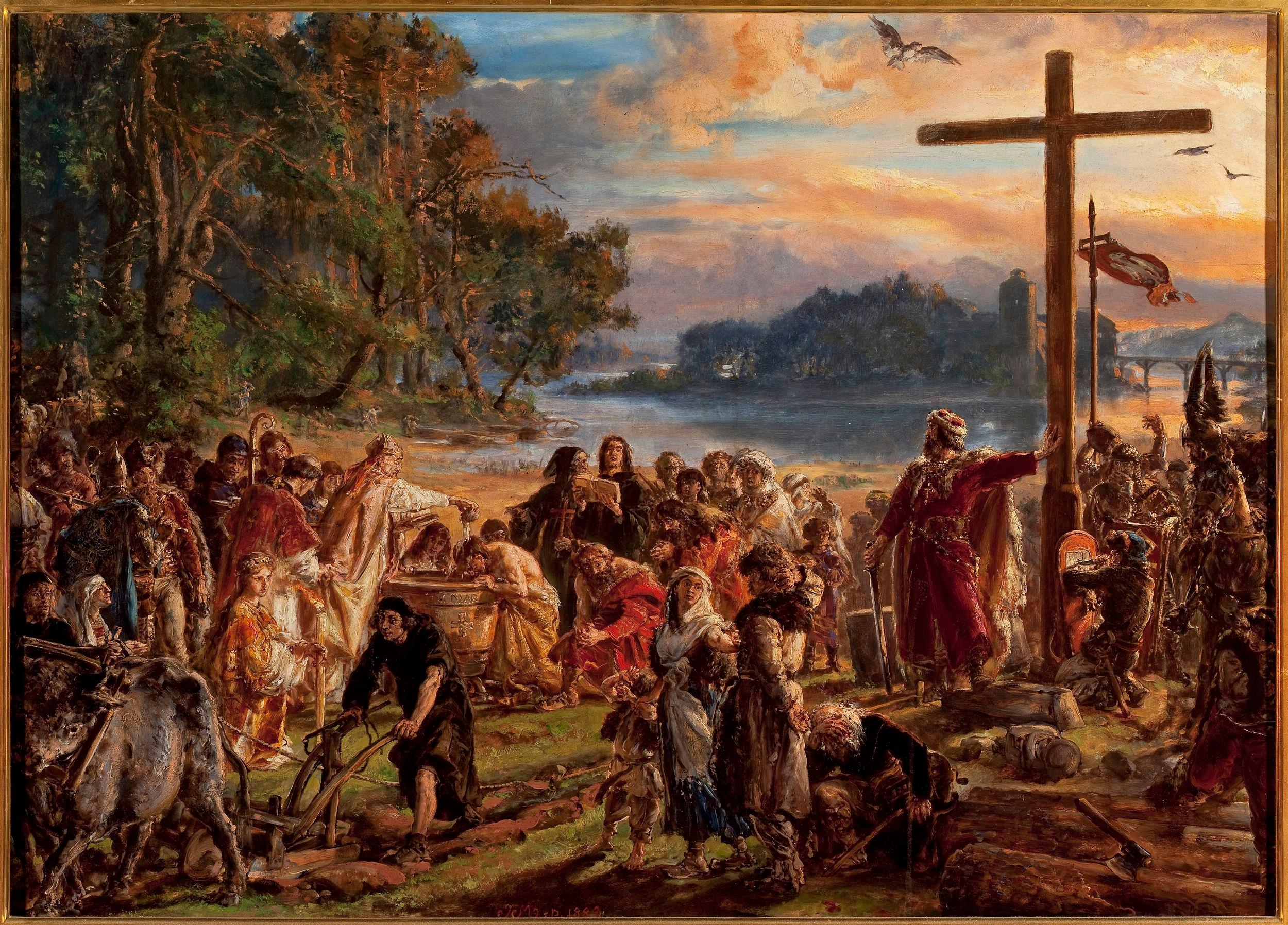 2500x1796 Polish, Jan Matejko, Classical art, The Introduction of Christianity to Poland Wallpaper HD / Desktop and Mobile Background