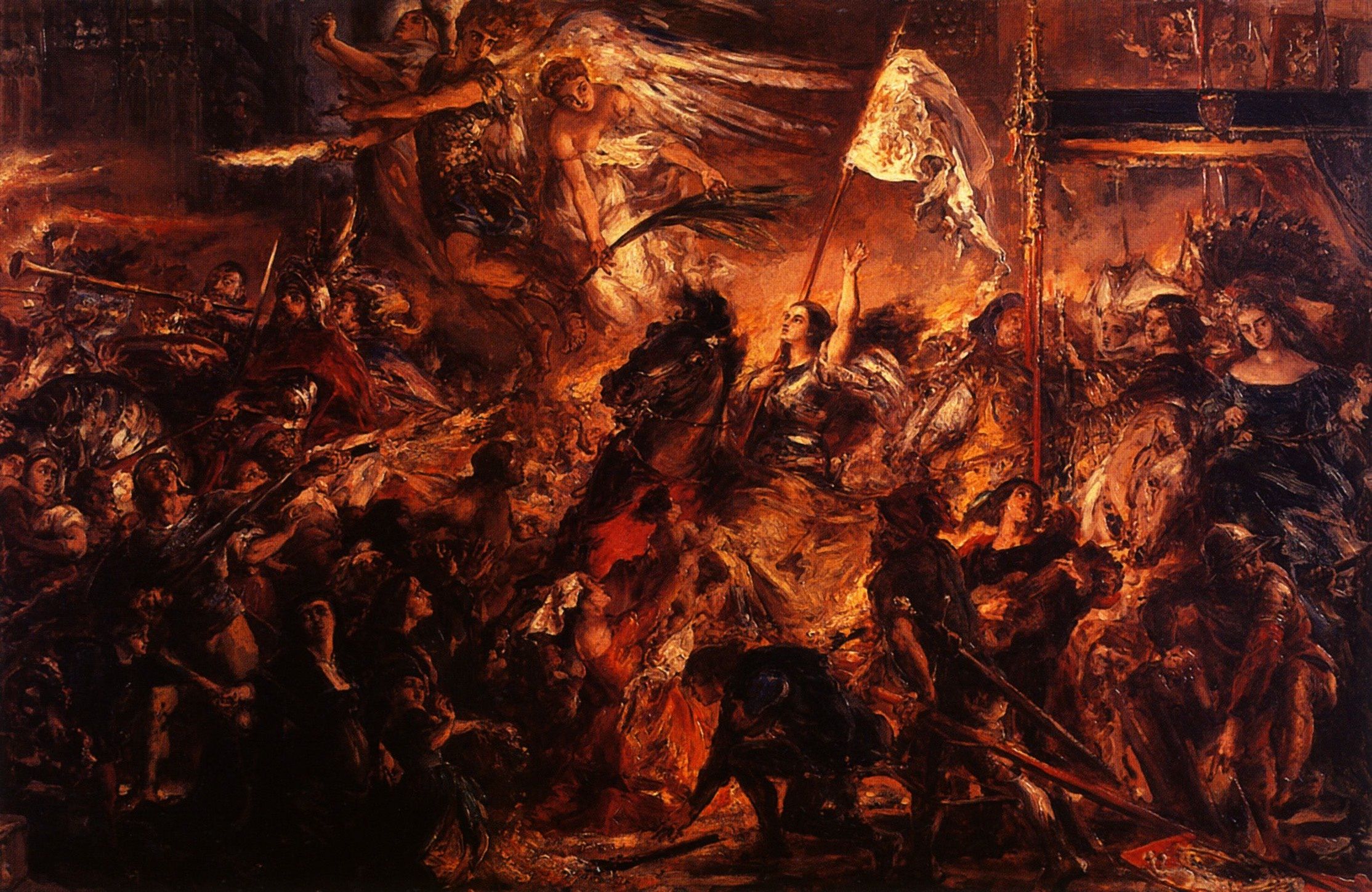 2228x1449 Wallpaper The vision of Joan of Arc at the time of entry into Reims, Matejko, 1883 for mobile and desktop, section живопись, resolution 2228x1449