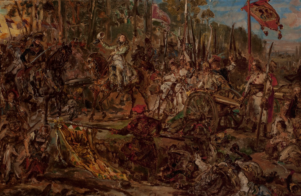 1228x800 Kościuszko at Racławice, sketch