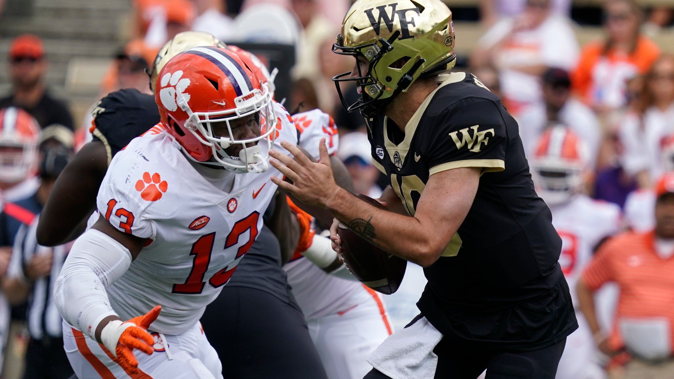 2560x1440 No. 5 Clemson Hangs On, Tops No. 21 Wake Forest 51 45 In 2OT