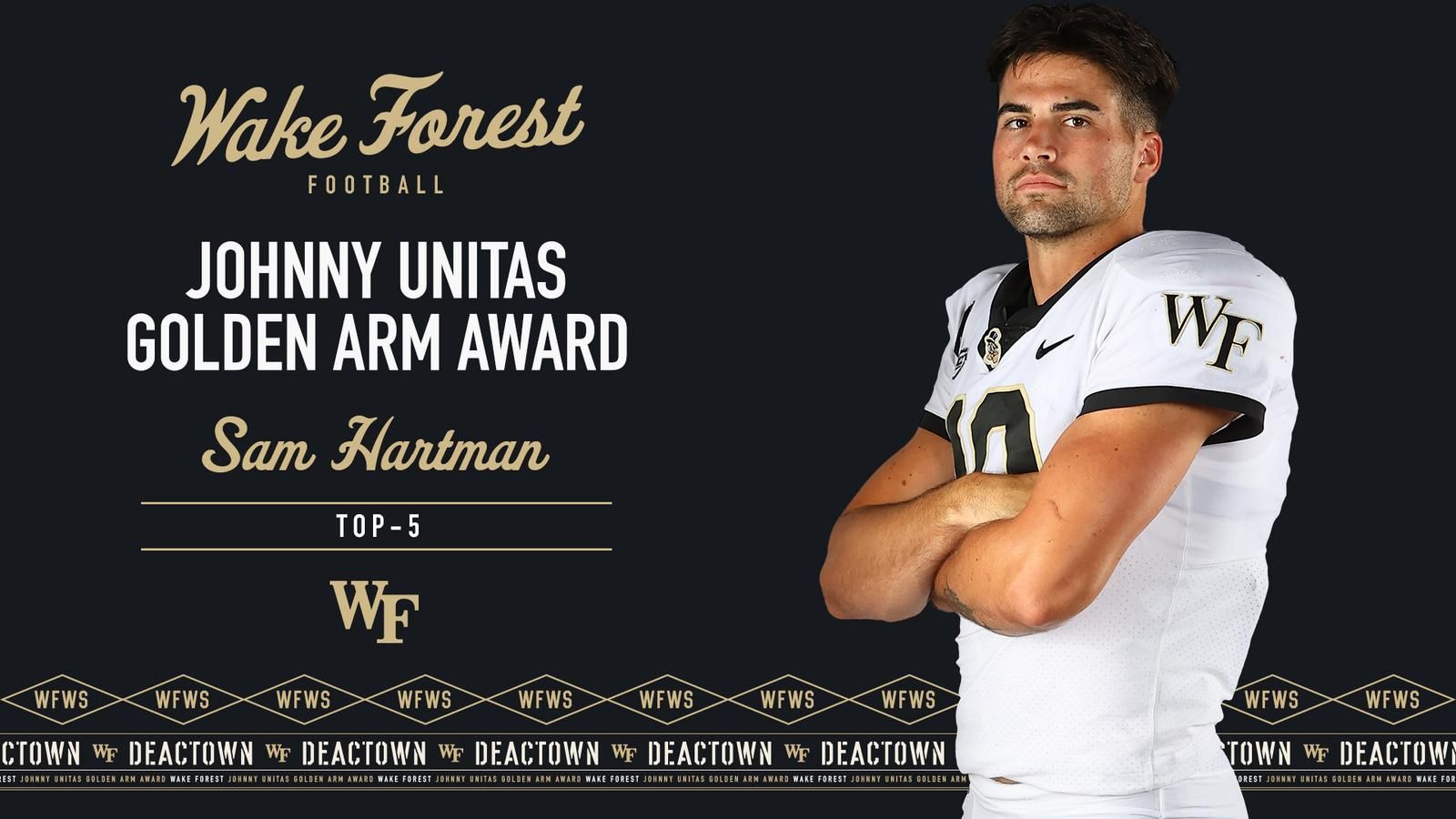 1600x900 Hartman Named Finalist for Golden Arm Award Forest University Athletics