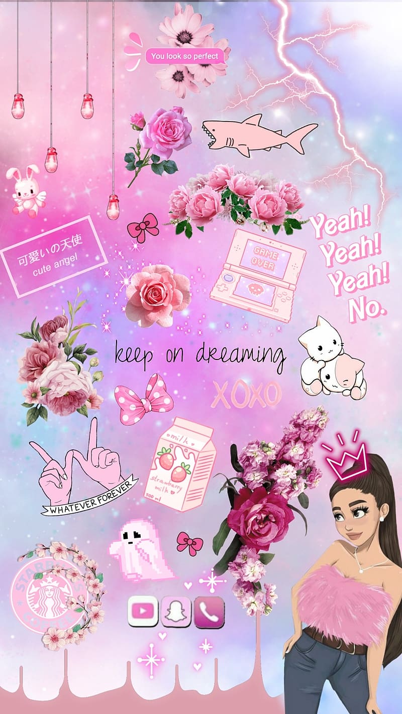 800x1422 Aesthetic Girly, Girl With Crown, pink, flowers, HD phone wallpaper