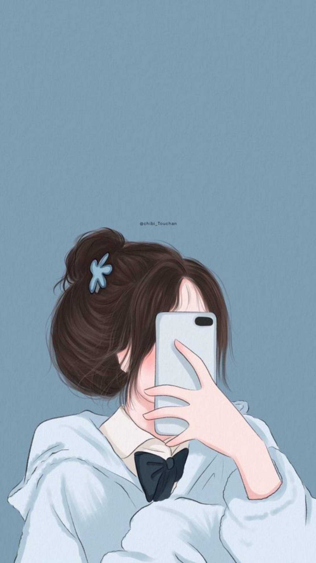 1080x1920 Download Phone Girl Selfie Graphic Art Wallpaper