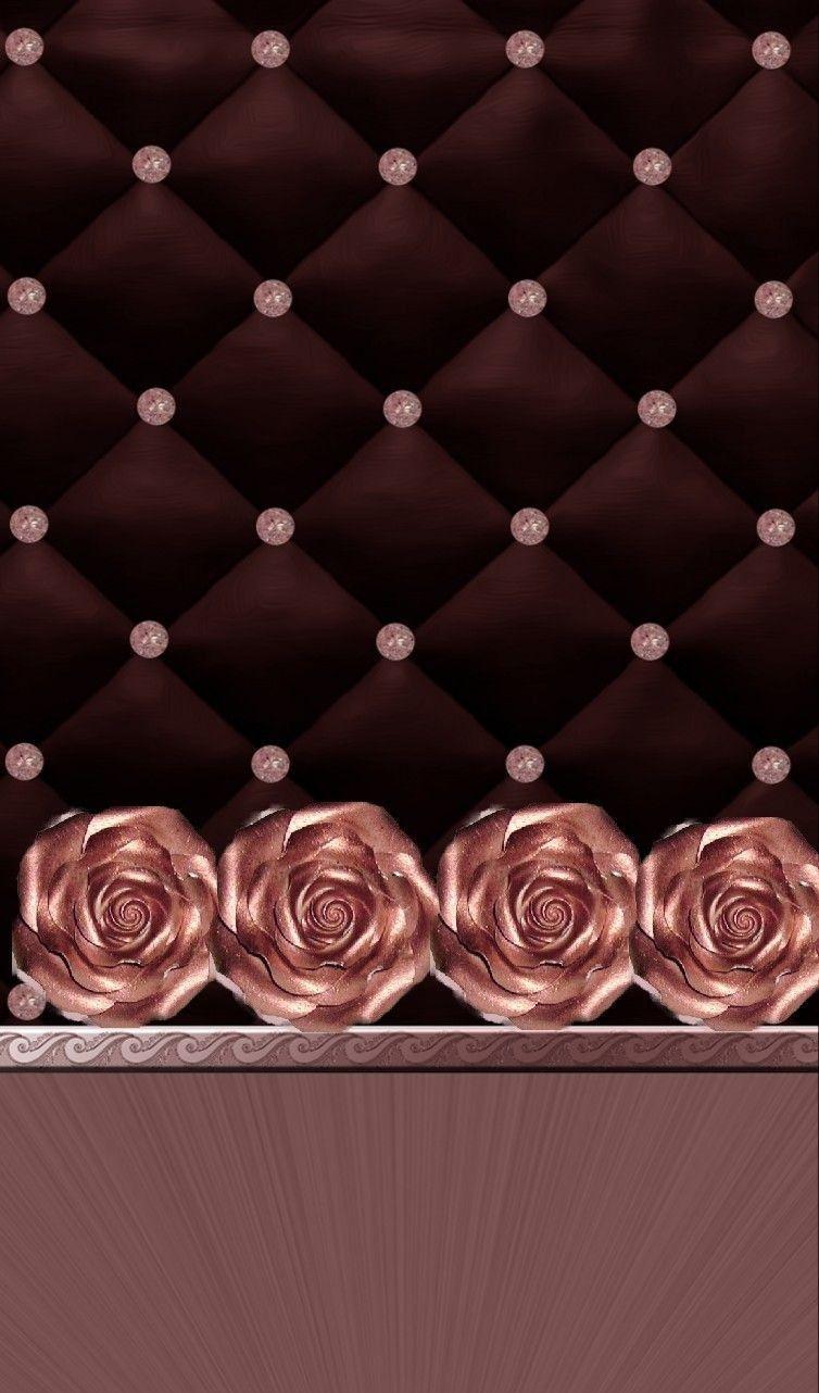 754x1282 Black And Rose Gold Phone Wallpaper .
