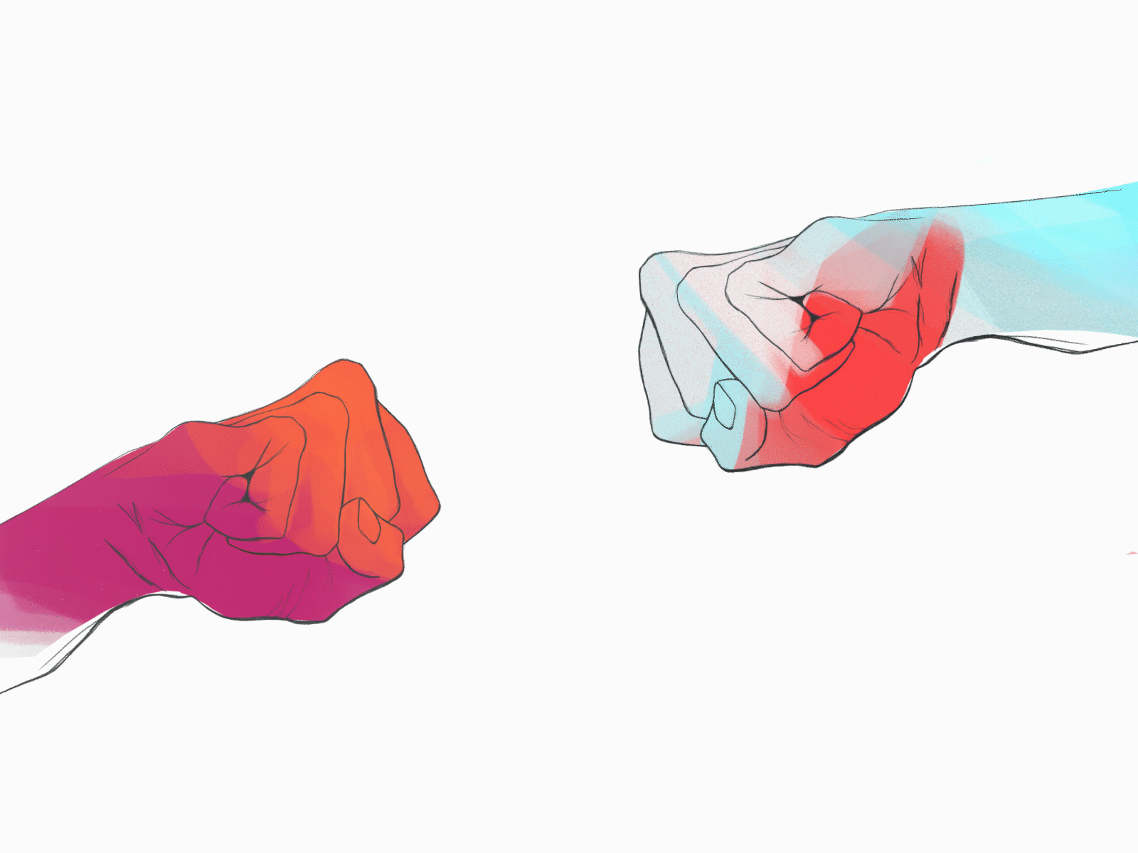 1600x1200 Fist bump by Veronika Vřešťálová on Dribbble