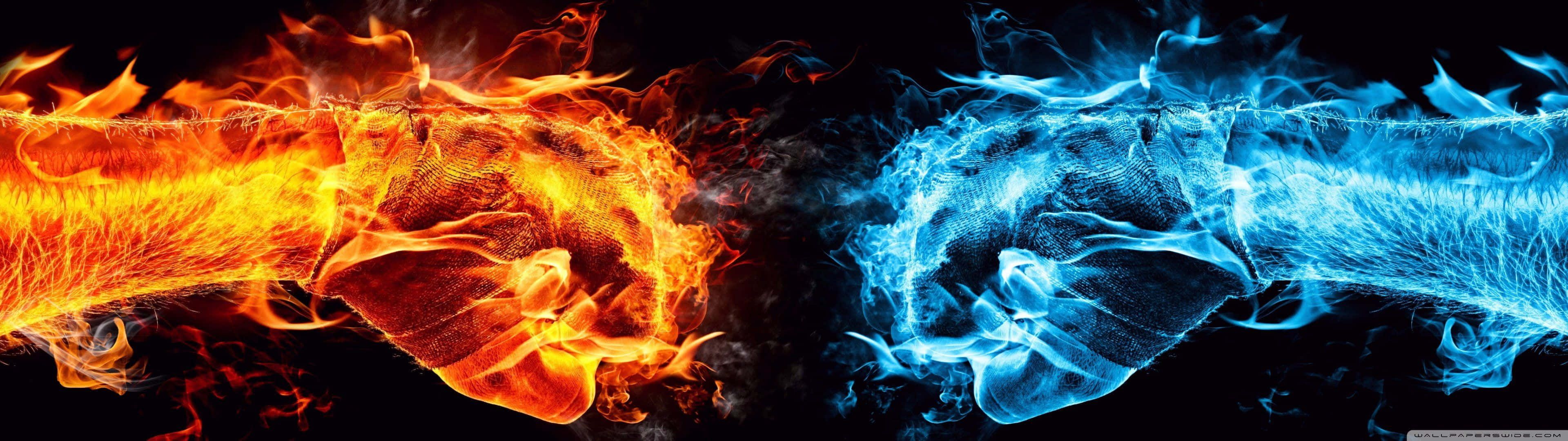 3840x1080 Download Dual Fist Bump [wallpaper] Wallpaper