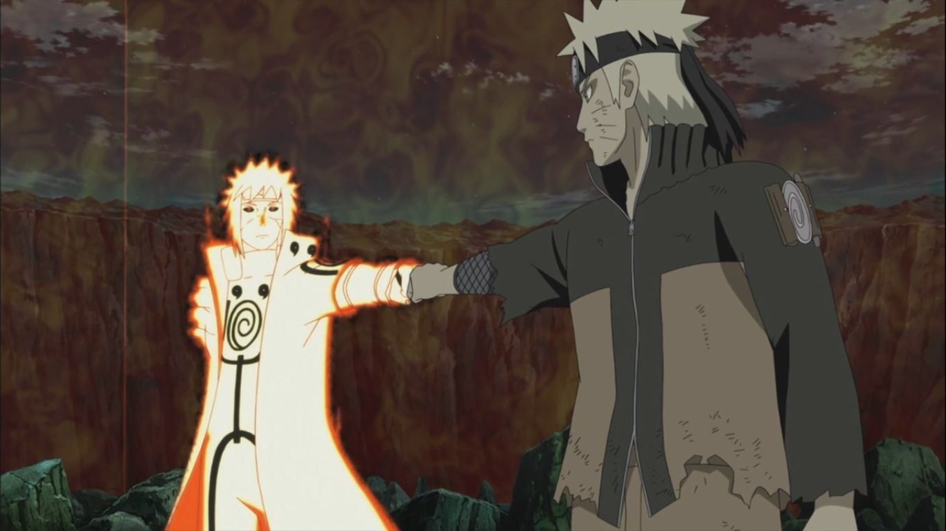 1366x768 Minato Naruto fist bump. Daily Anime Art