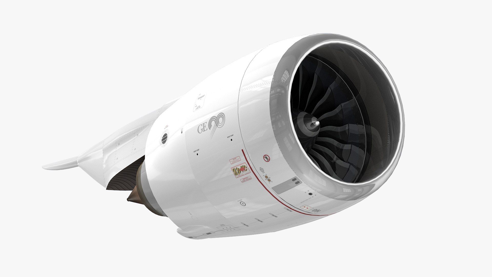 1920x1080 GE90 Jet Engine 3D Model