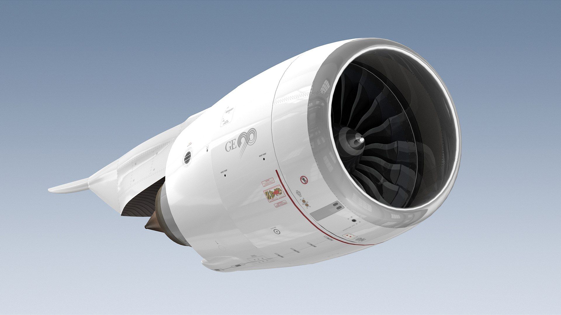 1920x1080 GE90 Jet Engine 3D Model