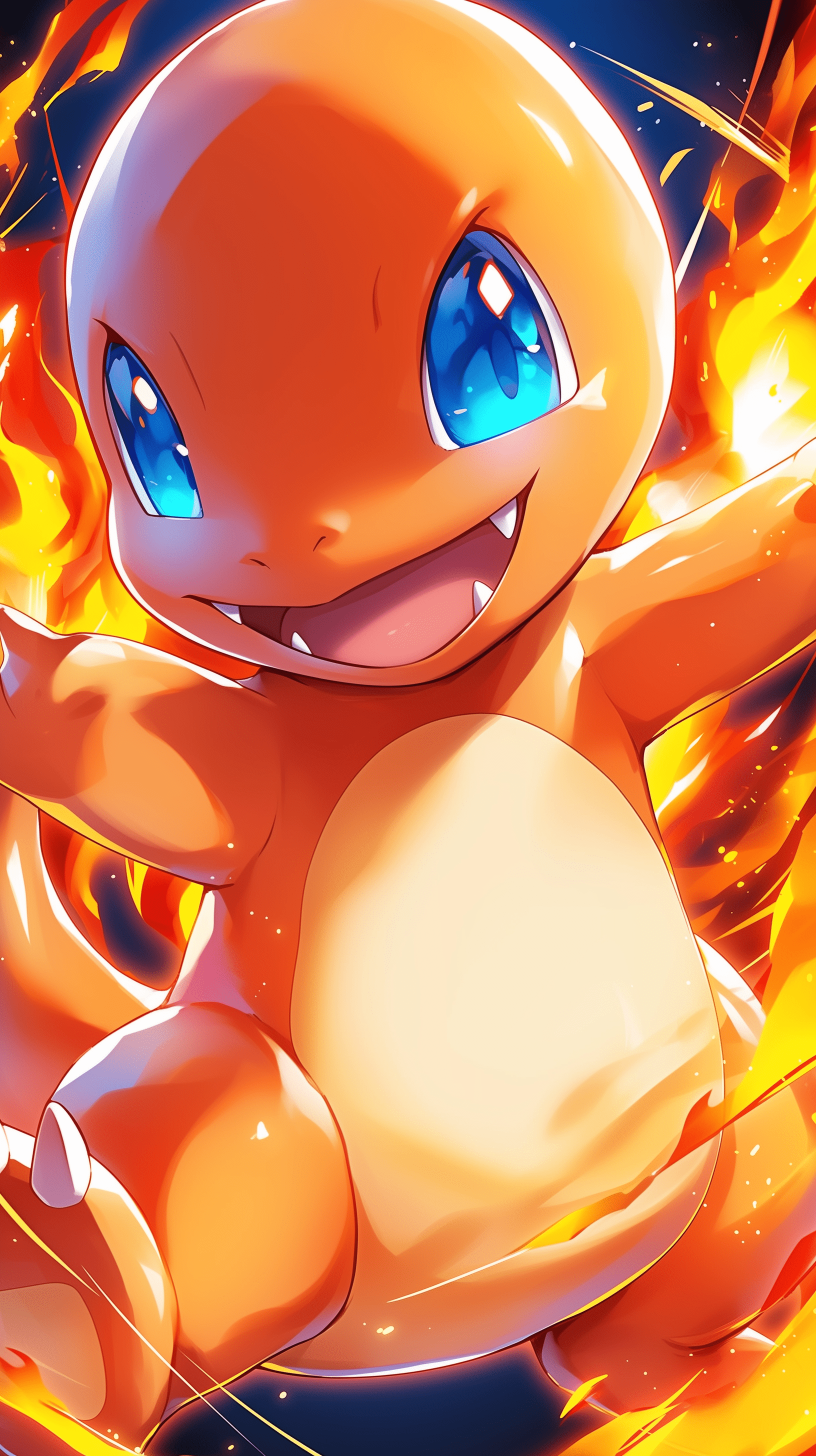 1632x2912 Charmander Pokémon Cartoon Wallpaper