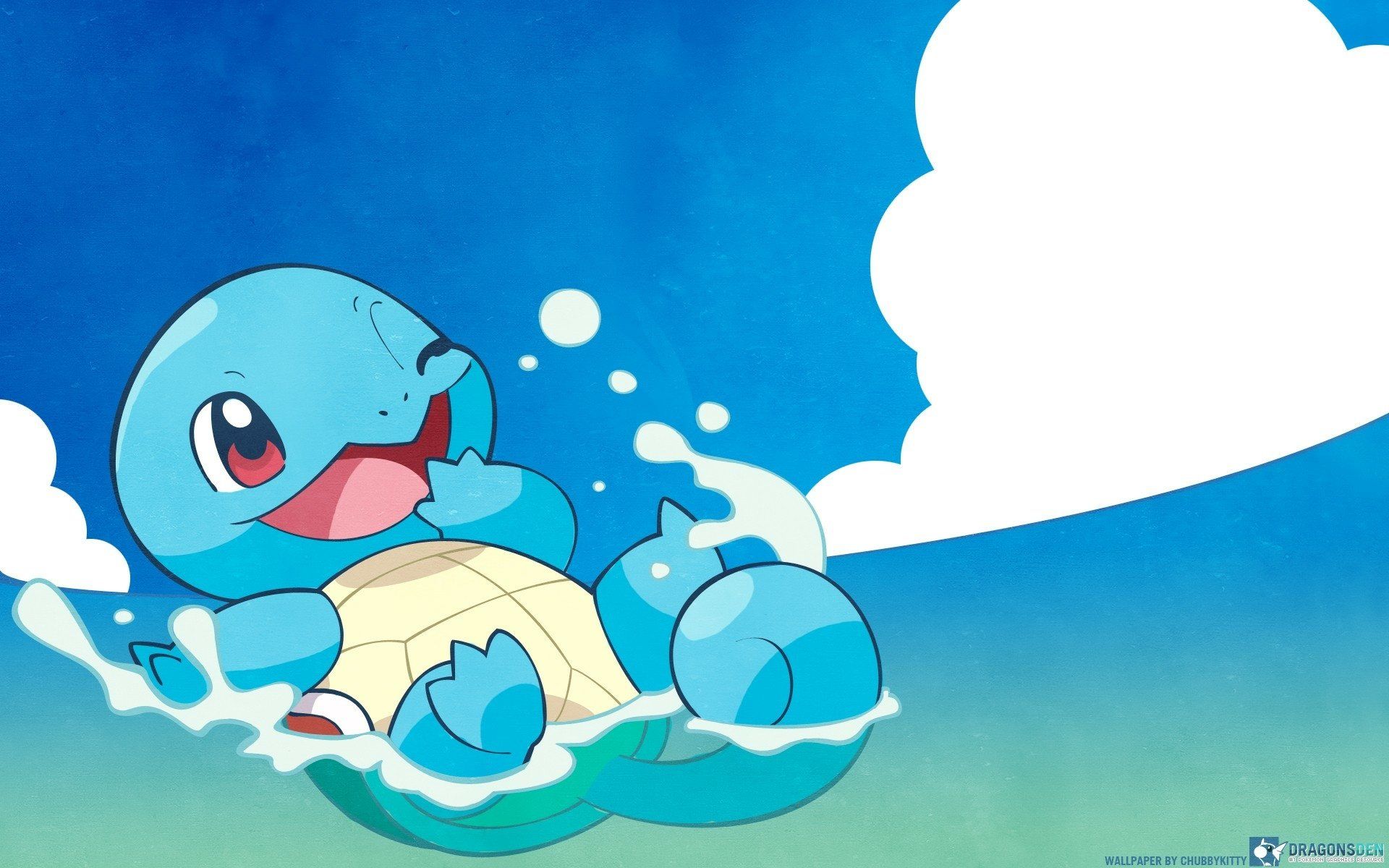 1920x1200 Squirtle Splashing Pokémon Anime Wallpaper