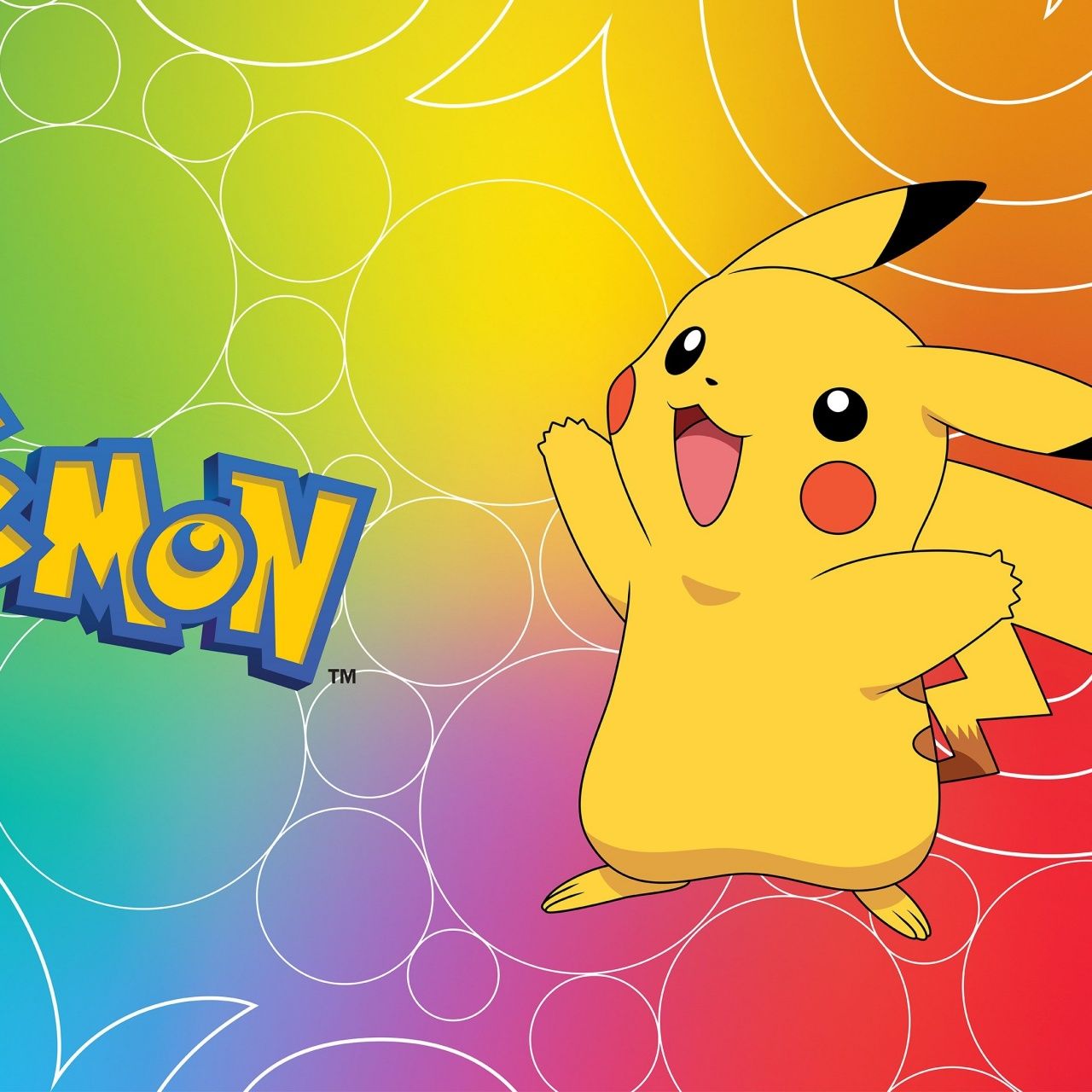 1280x1280 Pokemon Wallpaper 4K, Pikachu, Colorful background