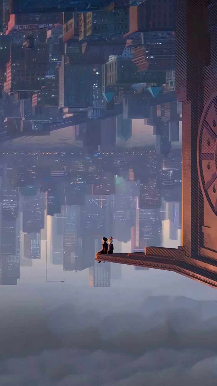 736x1308 Miles and Gwen Upside Down Wallpaper