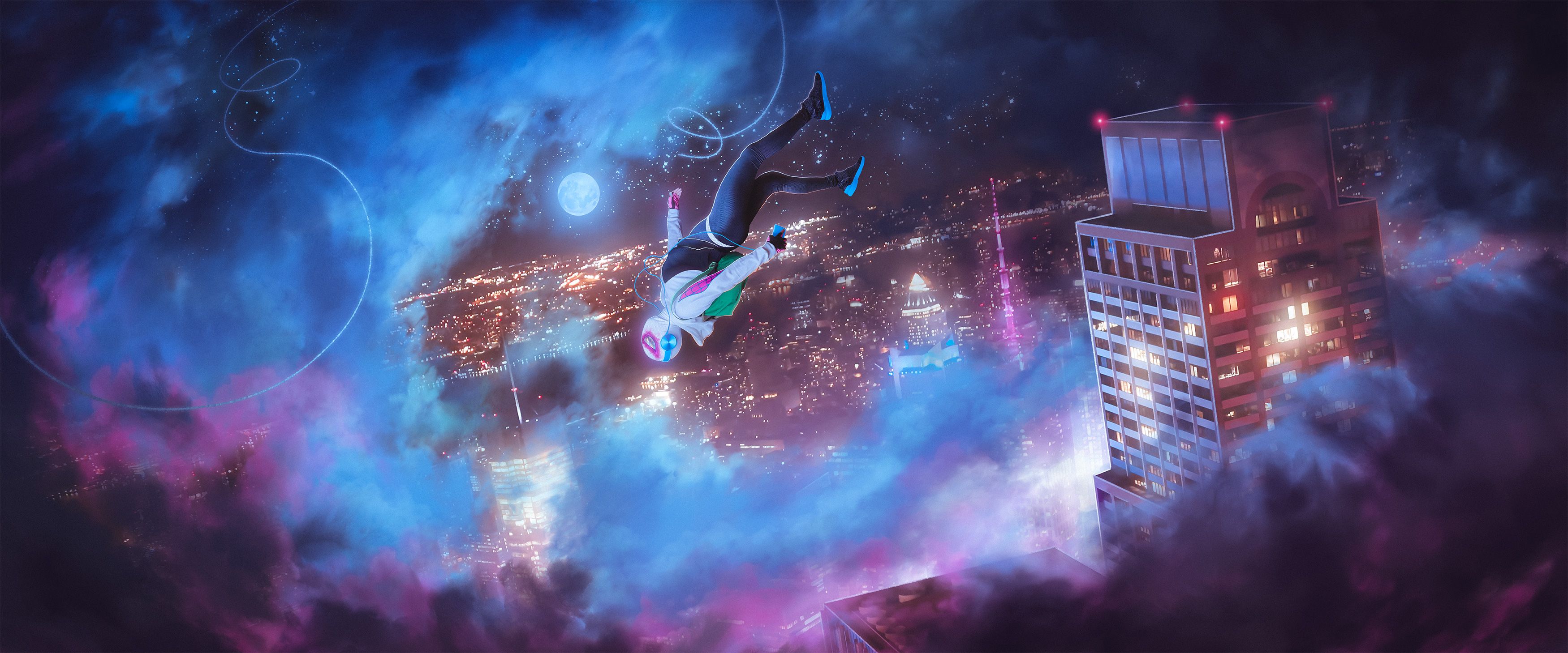 3500x1459 Spider Gwen 4K Ultra HD Comic Wallpaper