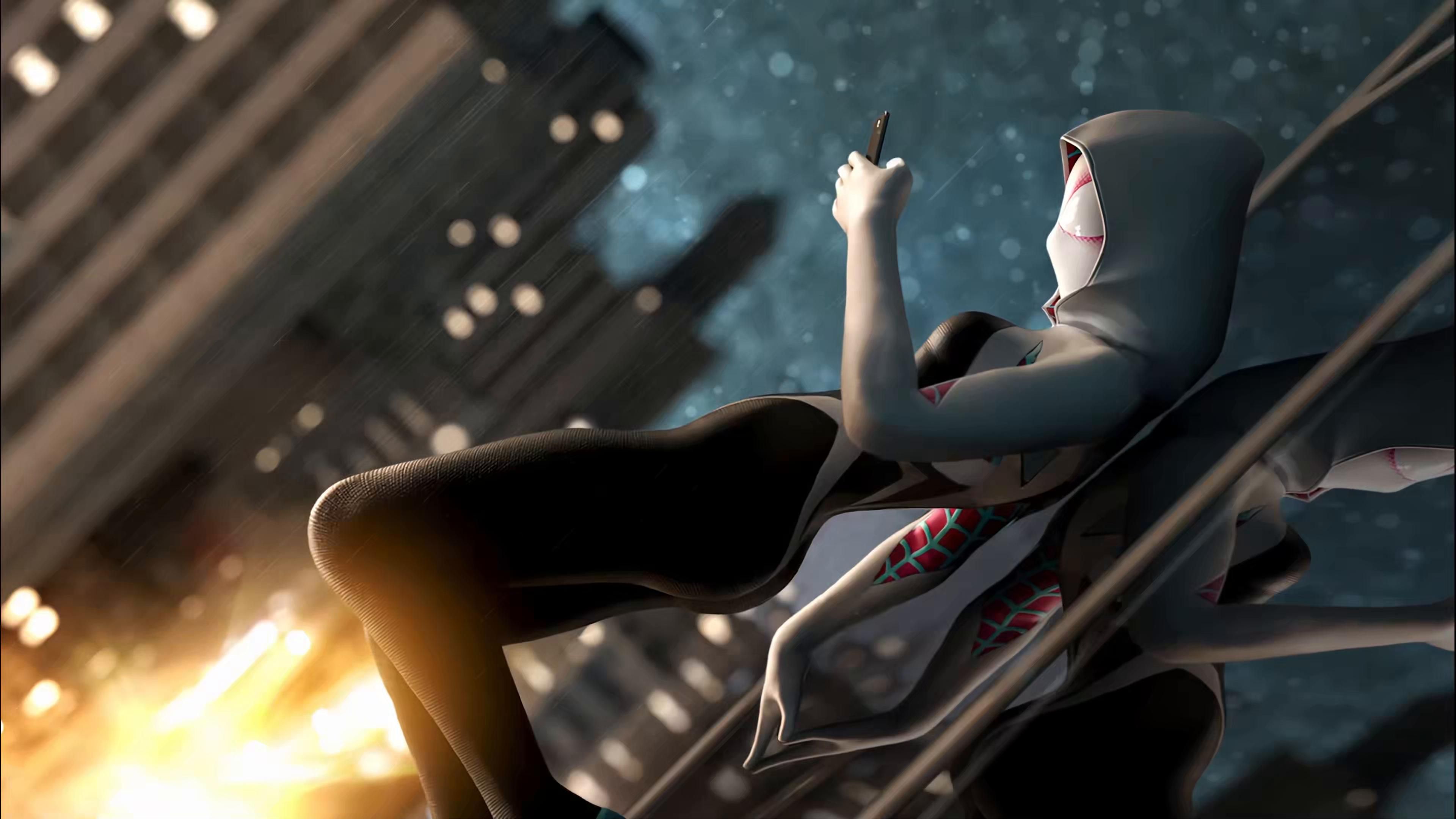3840x2160 Spider Gwen Live Wallpaper