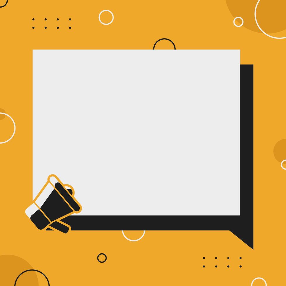 980x980 orange and black announcement template background with copy space