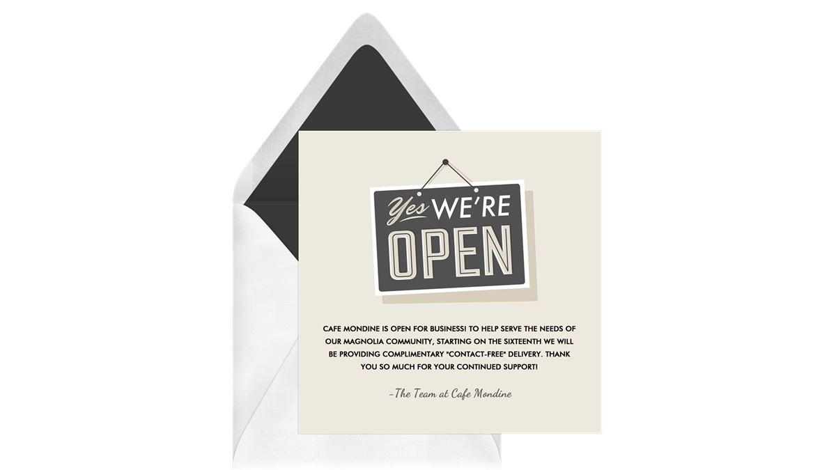 1200x675 Open For Business Business Announcement