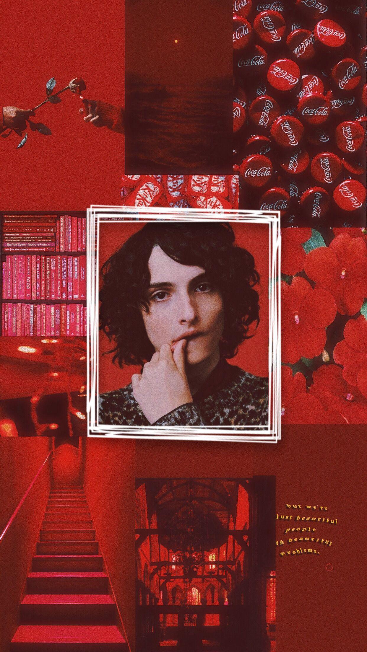 1242x2208 Finn Wolfhard wallpaper. Red aesthetic .com