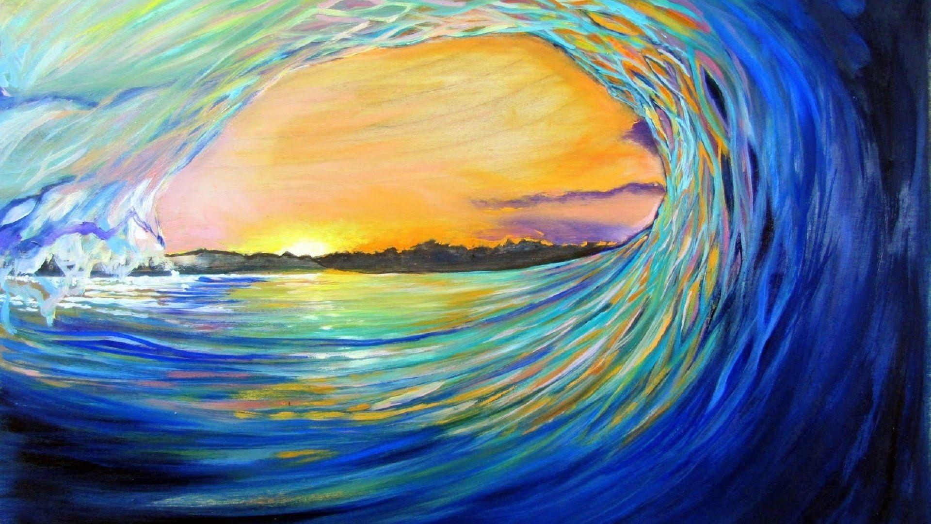 1920x1080 Artistic Wave Wallpaper 1920×1080 .