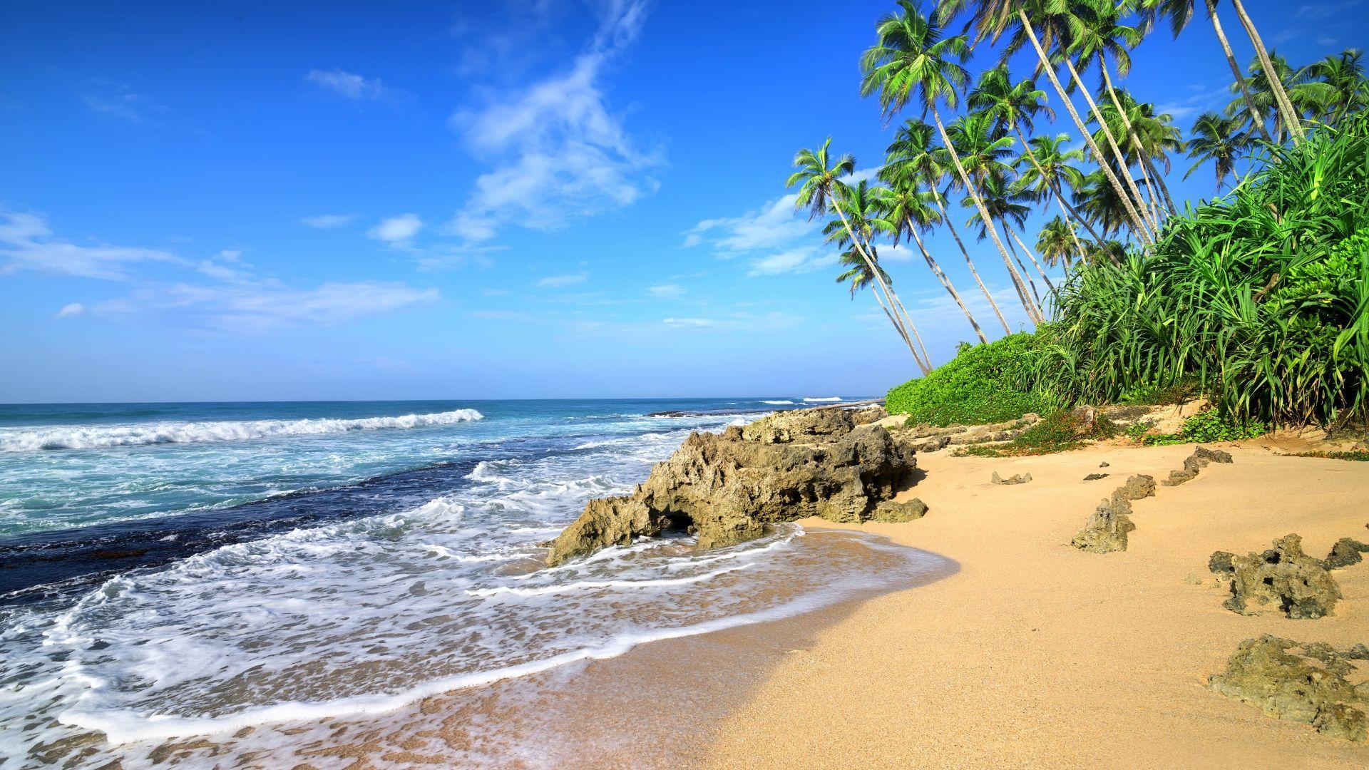 1920x1080 Desktop wallpaper beach, sea waves .