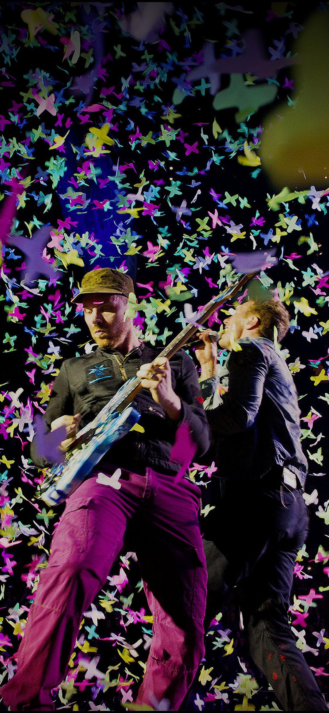 1125x2436 Coldplay Concert Music Art