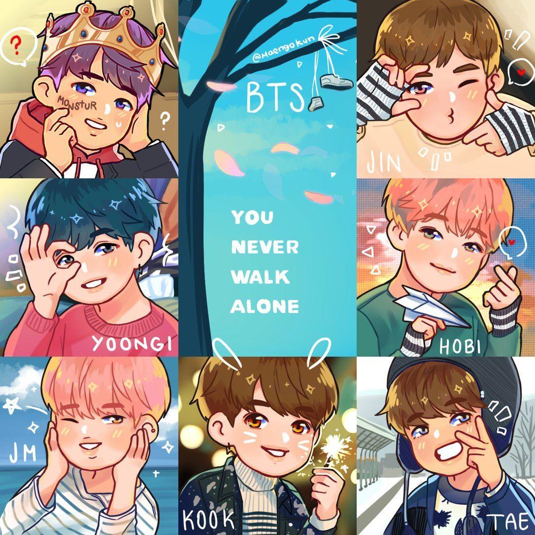 1080x1080 You Never Walk Alone Bts Anime