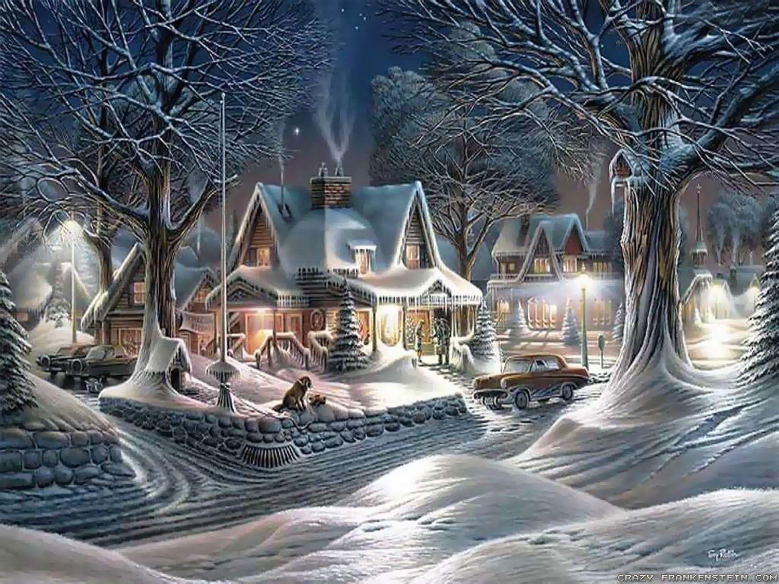1600x1200 Christmas Winter Scenes Wallpaper