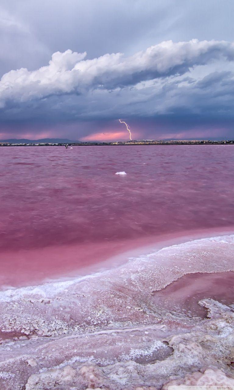 768x1280 iPad Pro Pink Beach Wallpaper