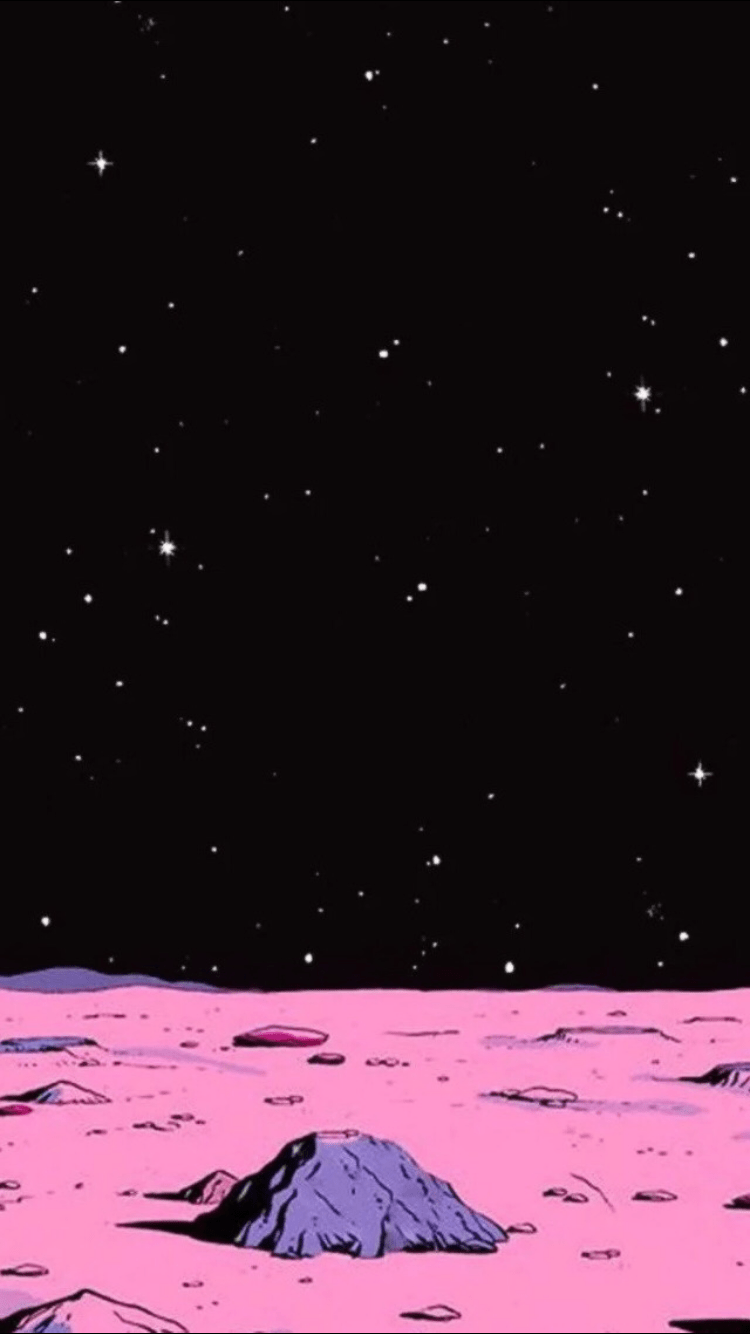 750x1334 Pink purple blue on a black background .
