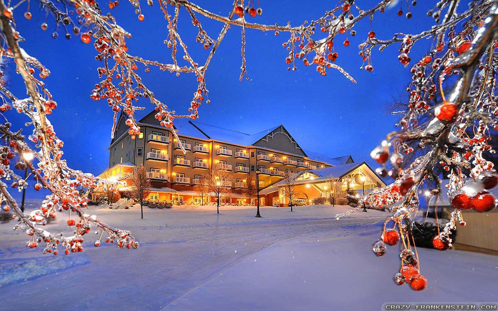 1680x1050 Christmas Winter Scenes Wallpaper