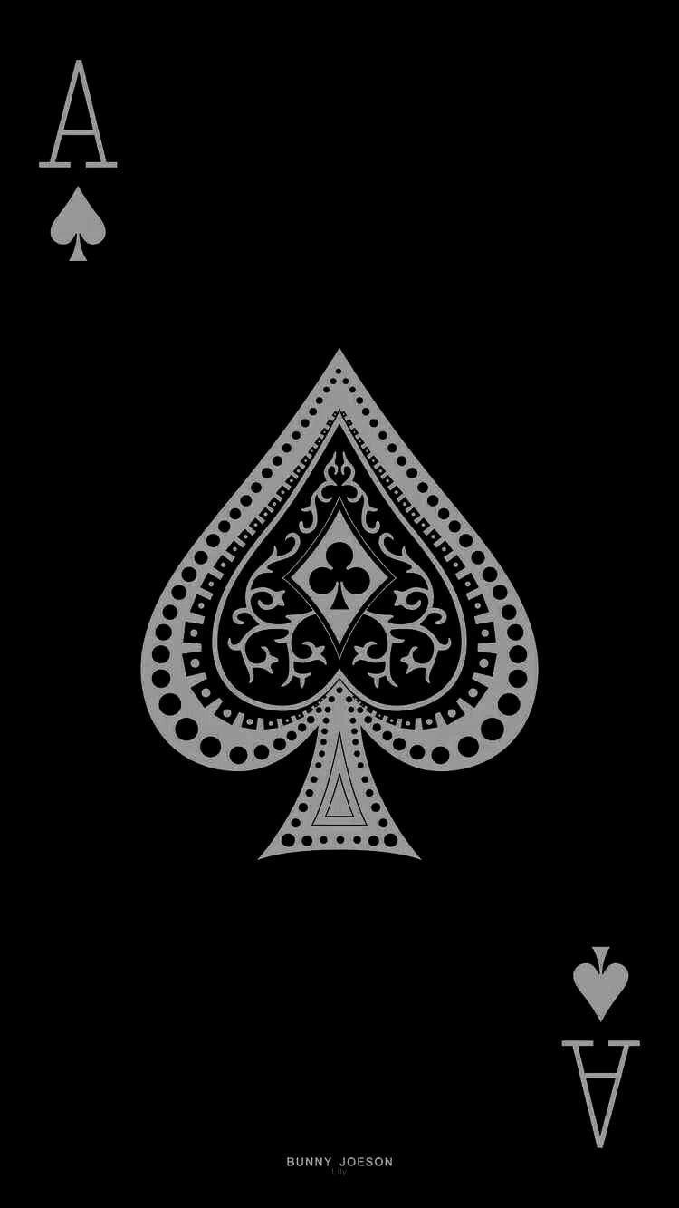 750x1333 Black Wallpaper Ace Of