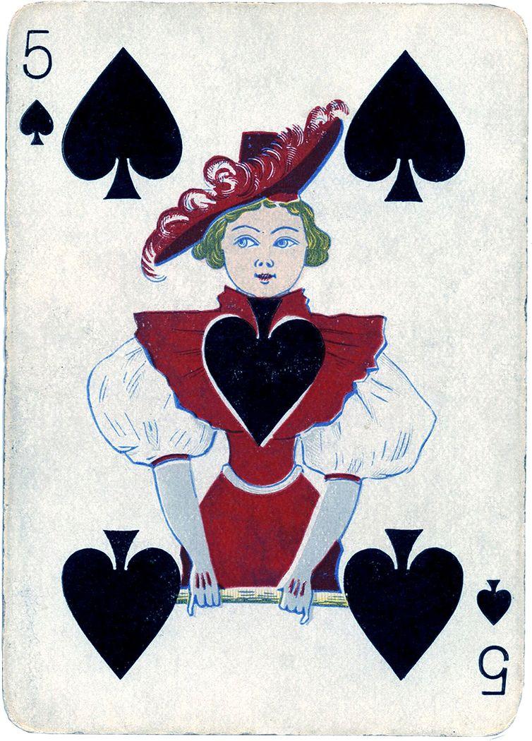 754x1050 Vintage Playing Card Image! .