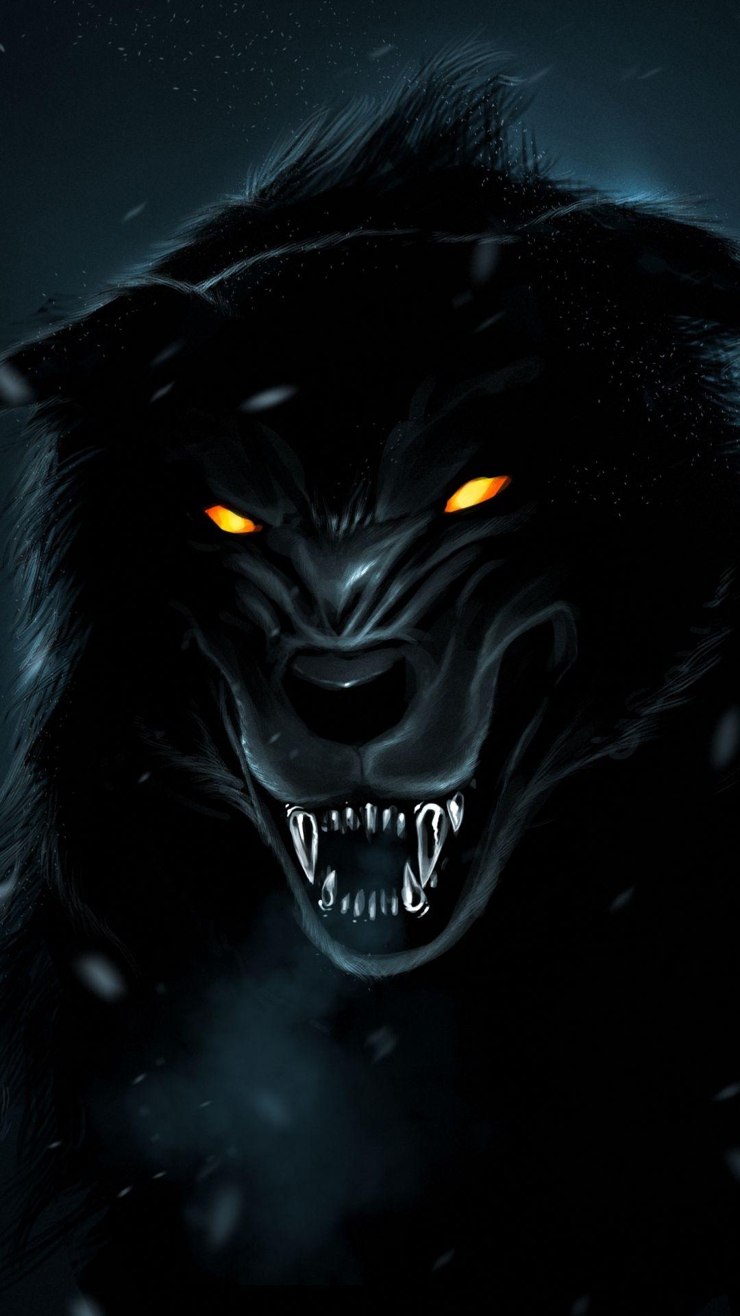 1080x1920 Black Lion And Black Wolf