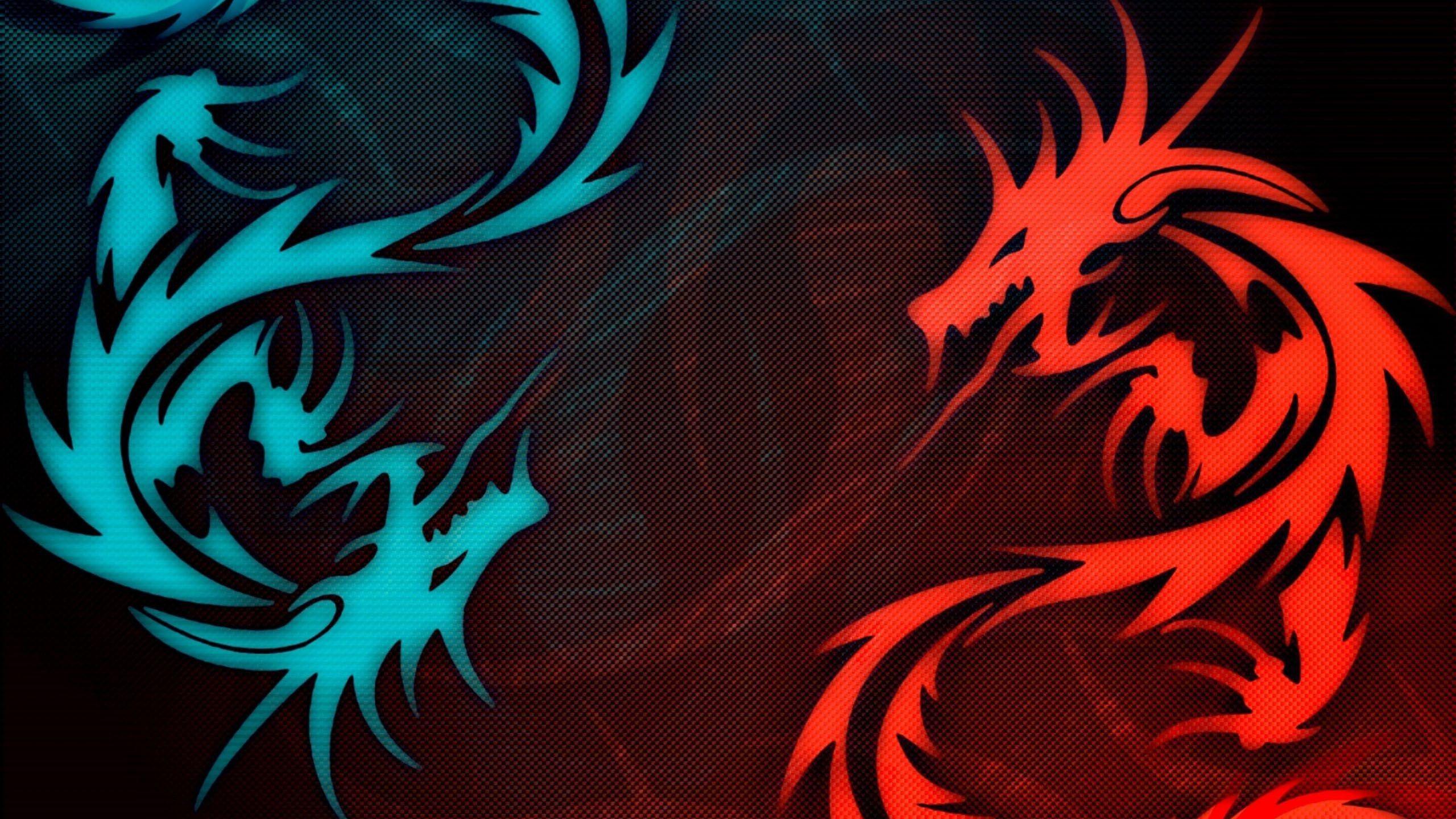 2560x1440 Black Red Dragon HD Wallpaper 05964 .